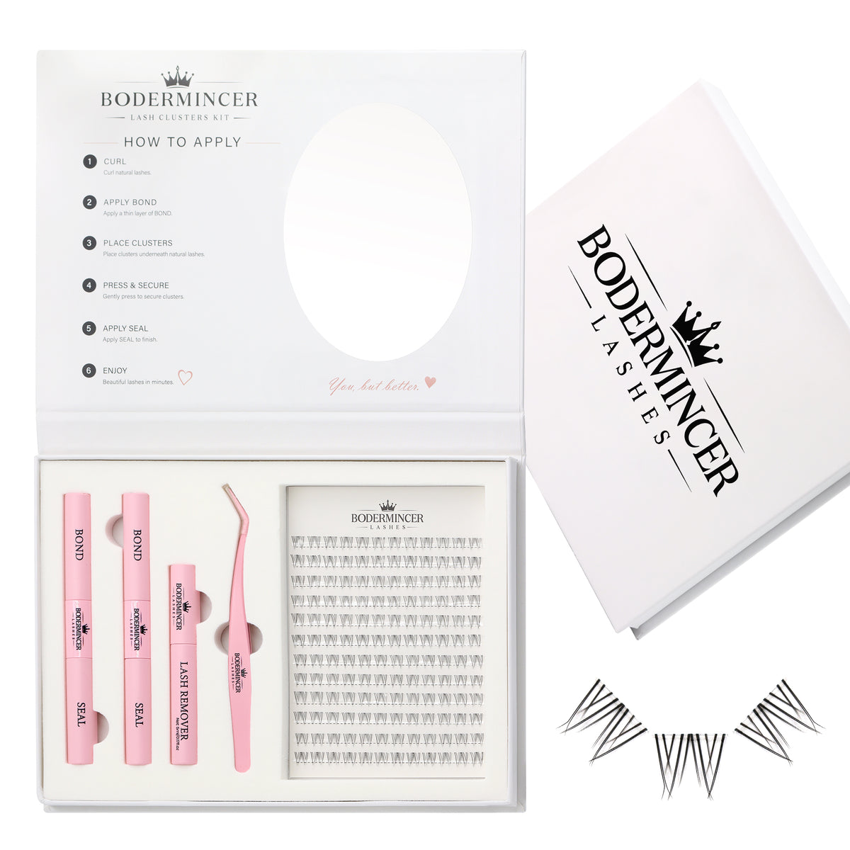 BODERMINCER Bottom Lash Clusters Kit SM101#