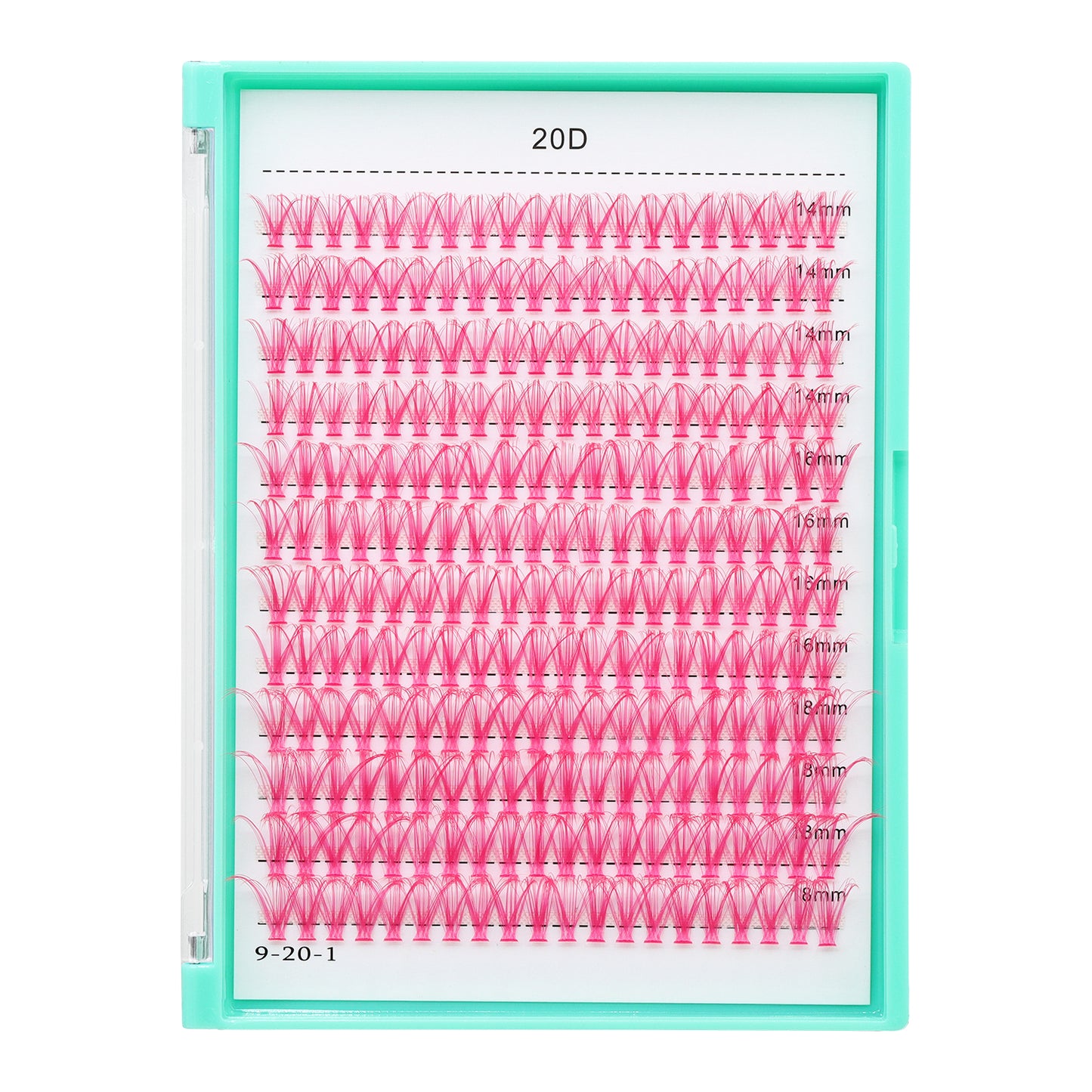 BODERMINCER Rose Color Lash Cluster 14-16-18mm MIX D Curl