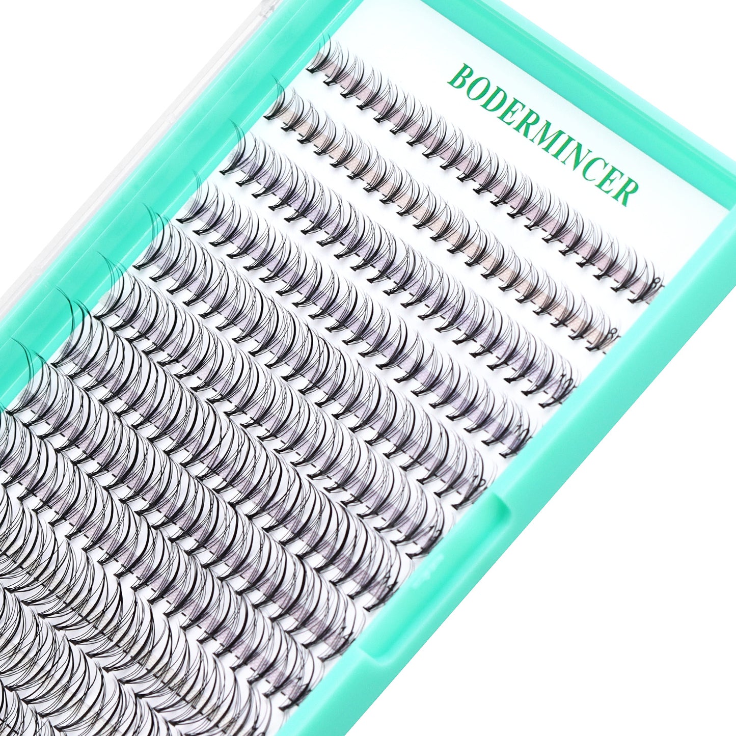 Bodermincer 7D D Curl 240pcs Lash Kit Black Bond+Seal+Tweezers Lash Custer 8-10-12-14-16mm Mixed