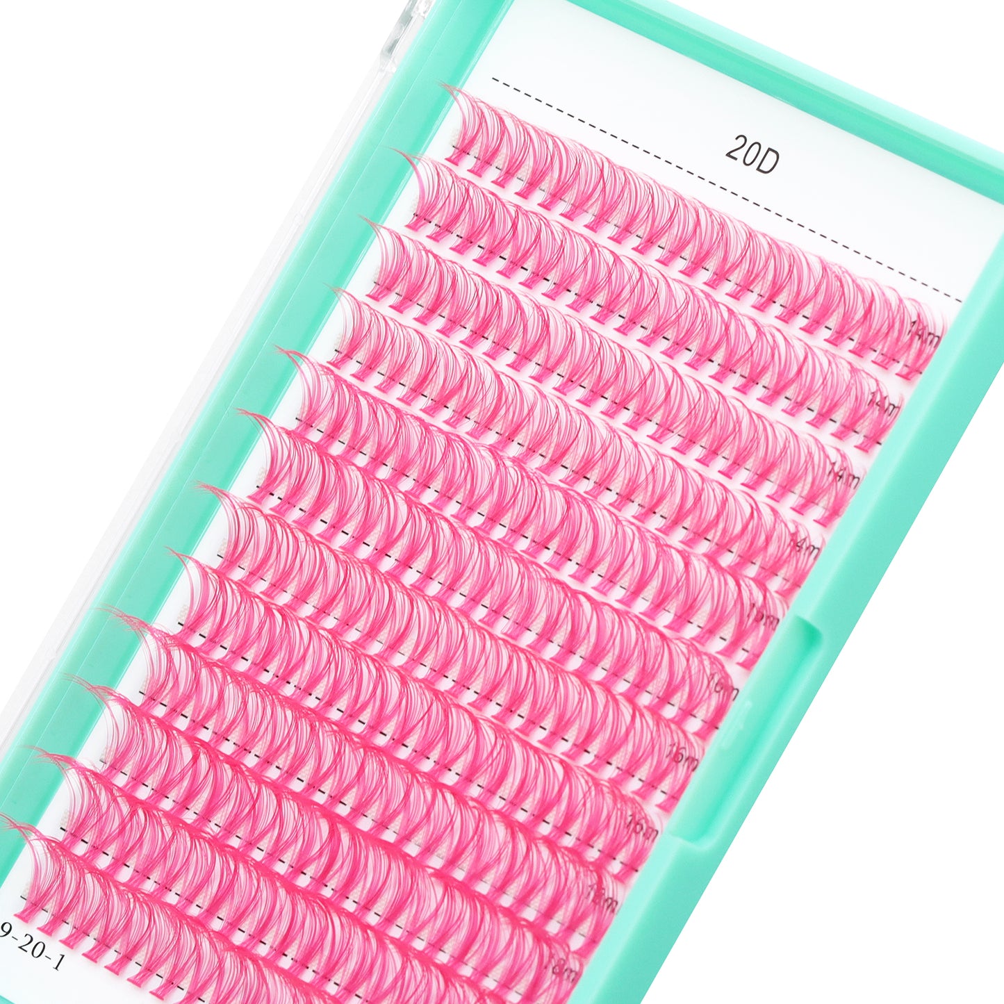 BODERMINCER Rose Color Lash Cluster 14-16-18mm MIX D Curl