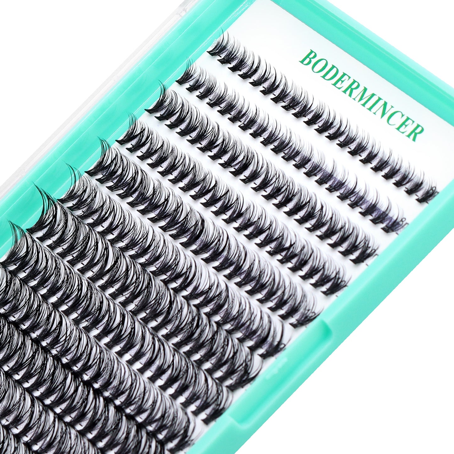Bodermincer 20D D Curl 240pcs Lash Kit Clear Bond+Seal+Tweezers Lash Custer 8-10-12-14-16mm Mixed
