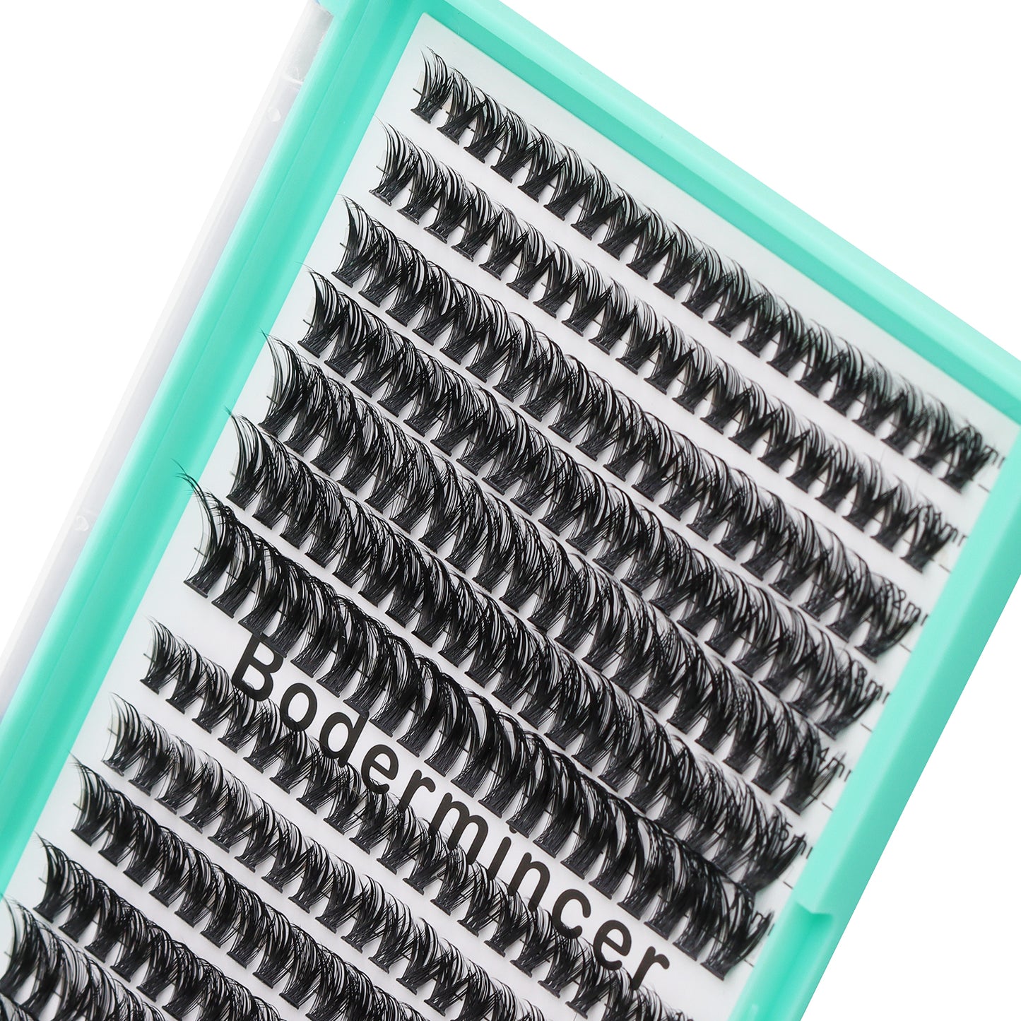 BODERMINCER 50D 10-11-12-13-14-15-16mm Mixed Lash Kit Tray Clear Bond Lashes Clusters