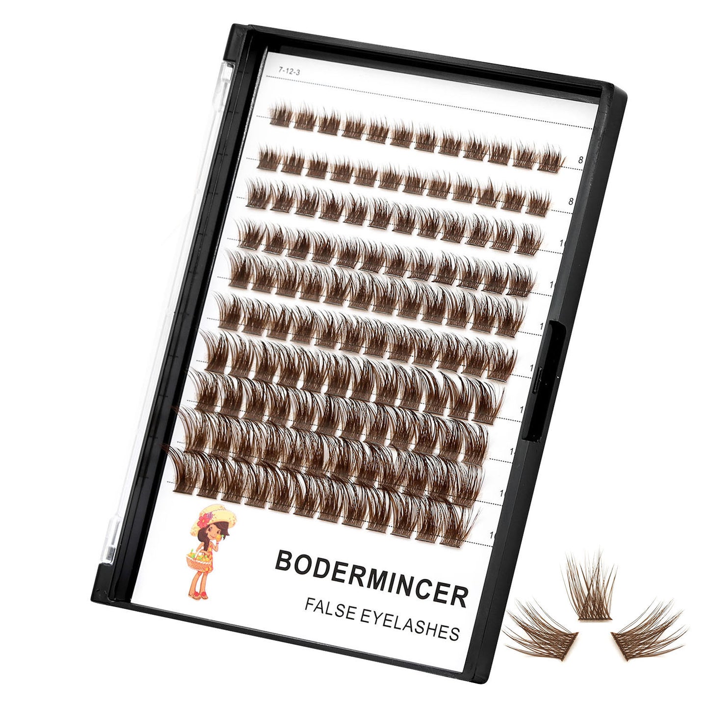 BODERMINCER BROWN LASH CLUSTERS D CURL