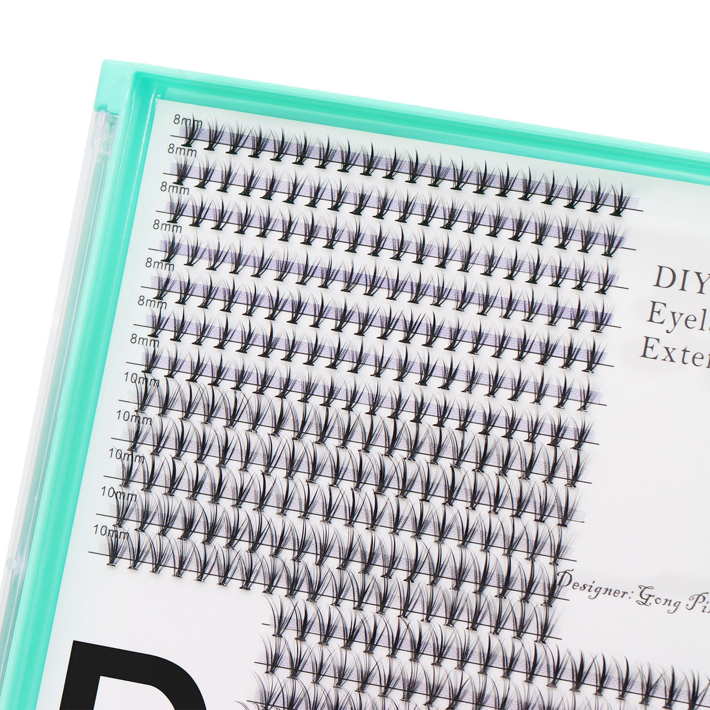 Bodermincer XXXXL Large Tray 20# D Curl Color Black 8-10-12mm Mixed Lashes Clusters 500pcs Per Tray
