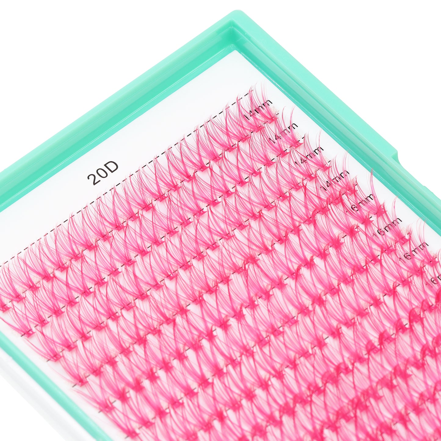 BODERMINCER Rose Color Lash Cluster 14-16-18mm MIX D Curl