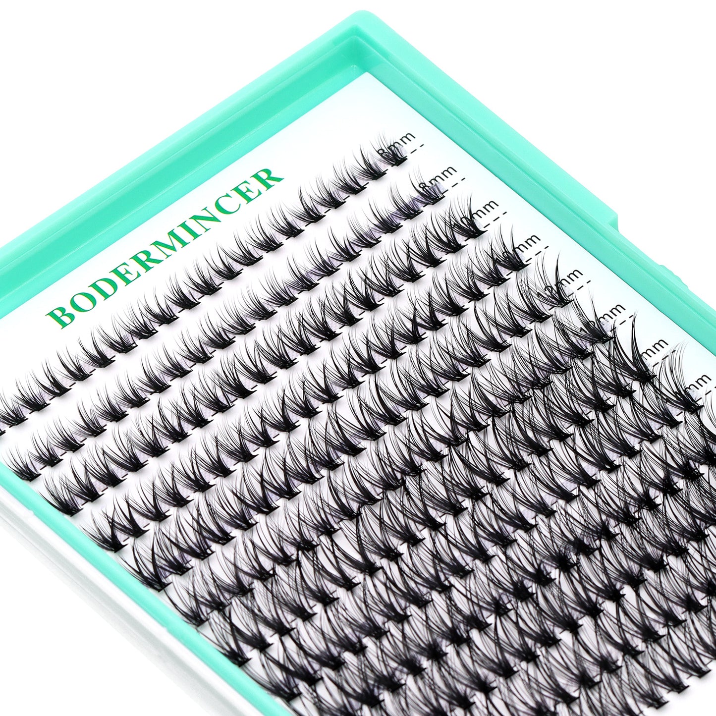 Bodermincer 20D D Curl 240pcs Lash Kit Clear Bond+Seal+Tweezers Lash Custer 8-10-12-14-16mm Mixed
