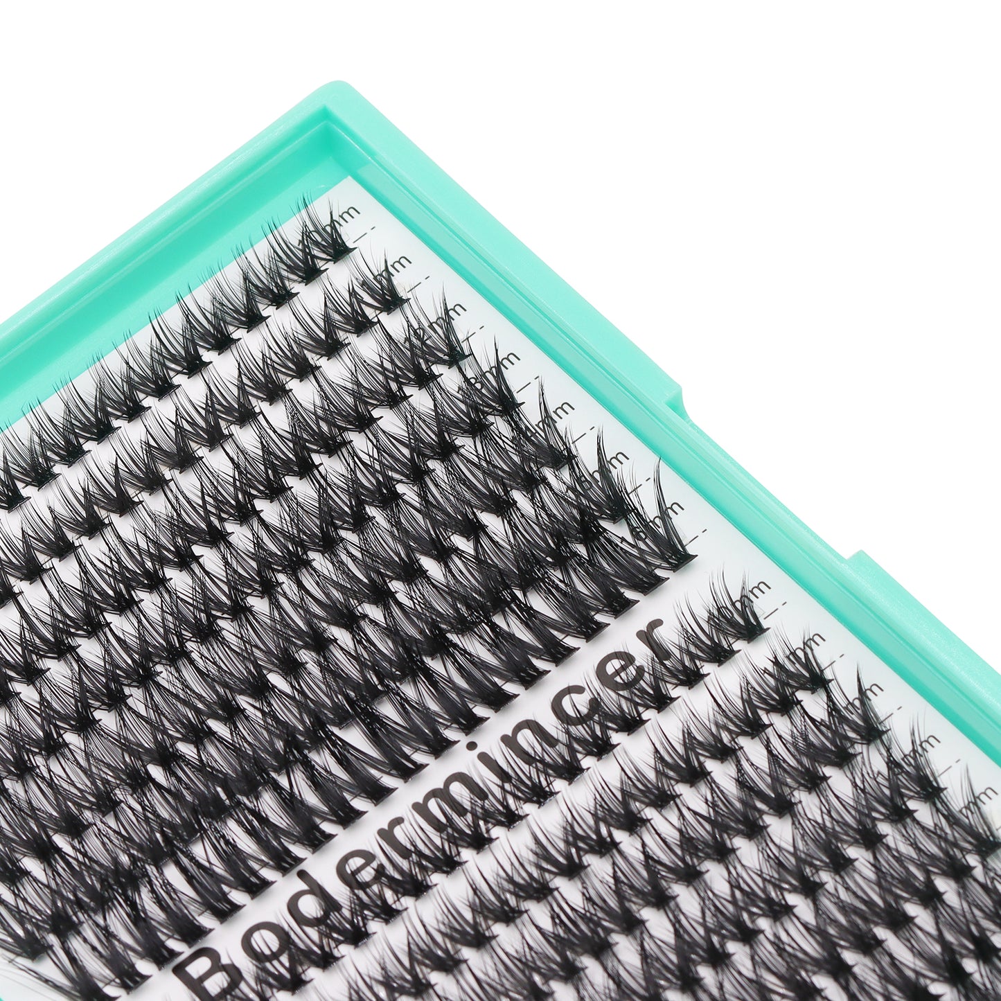 BODERMINCER 50D 10-11-12-13-14-15-16mm Mixed Lash Kit Tray Clear Bond Lashes Clusters