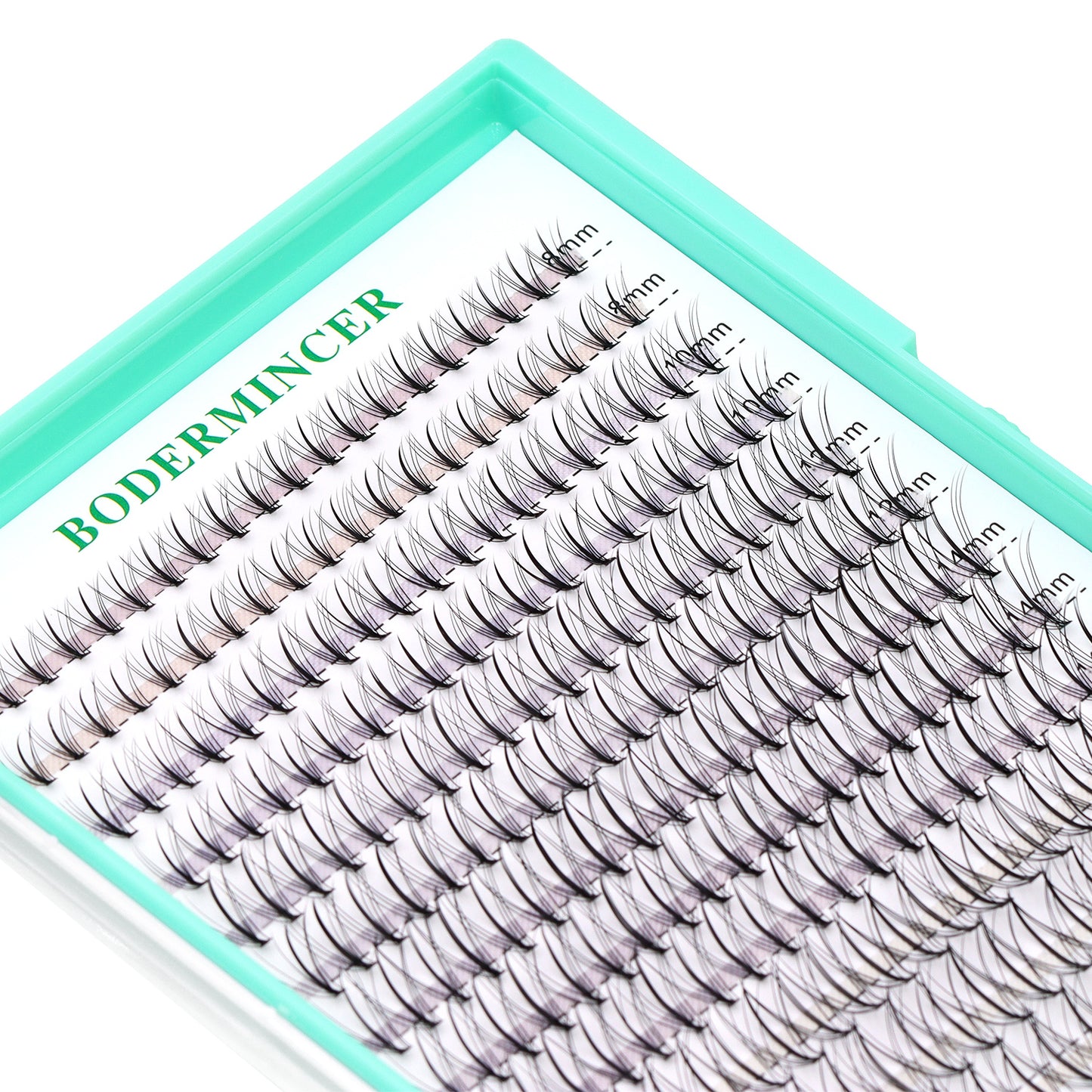 Bodermincer 7D D Curl 240pcs Lash Kit Black Bond+Seal+Tweezers Lash Custer 8-10-12-14-16mm Mixed