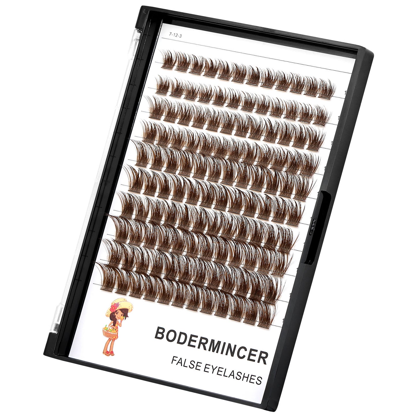 BODERMINCER BROWN LASH CLUSTERS 10-12-14-16mm Mixed