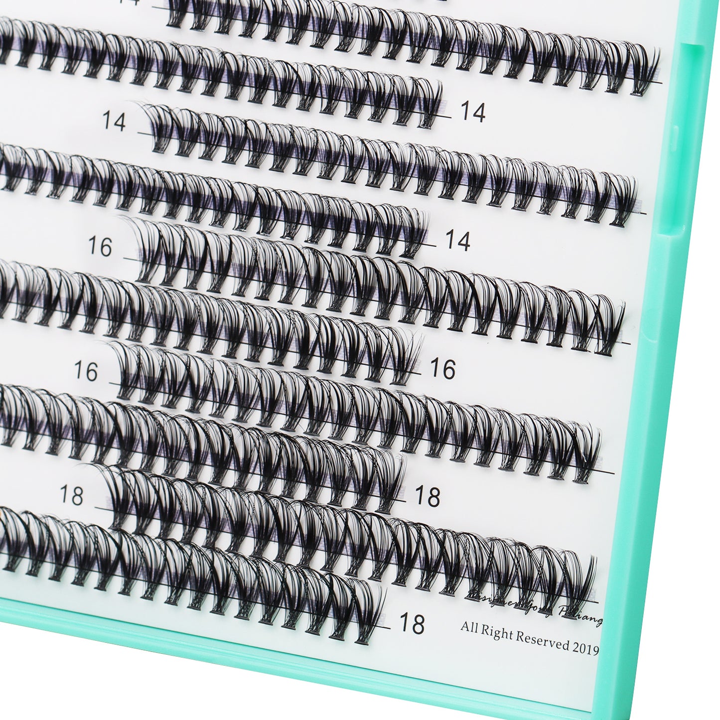 Bodermincer D Curl Black Lashes 20D 340pcs Per Tray 8-10-12-14-16-18mm Mixed