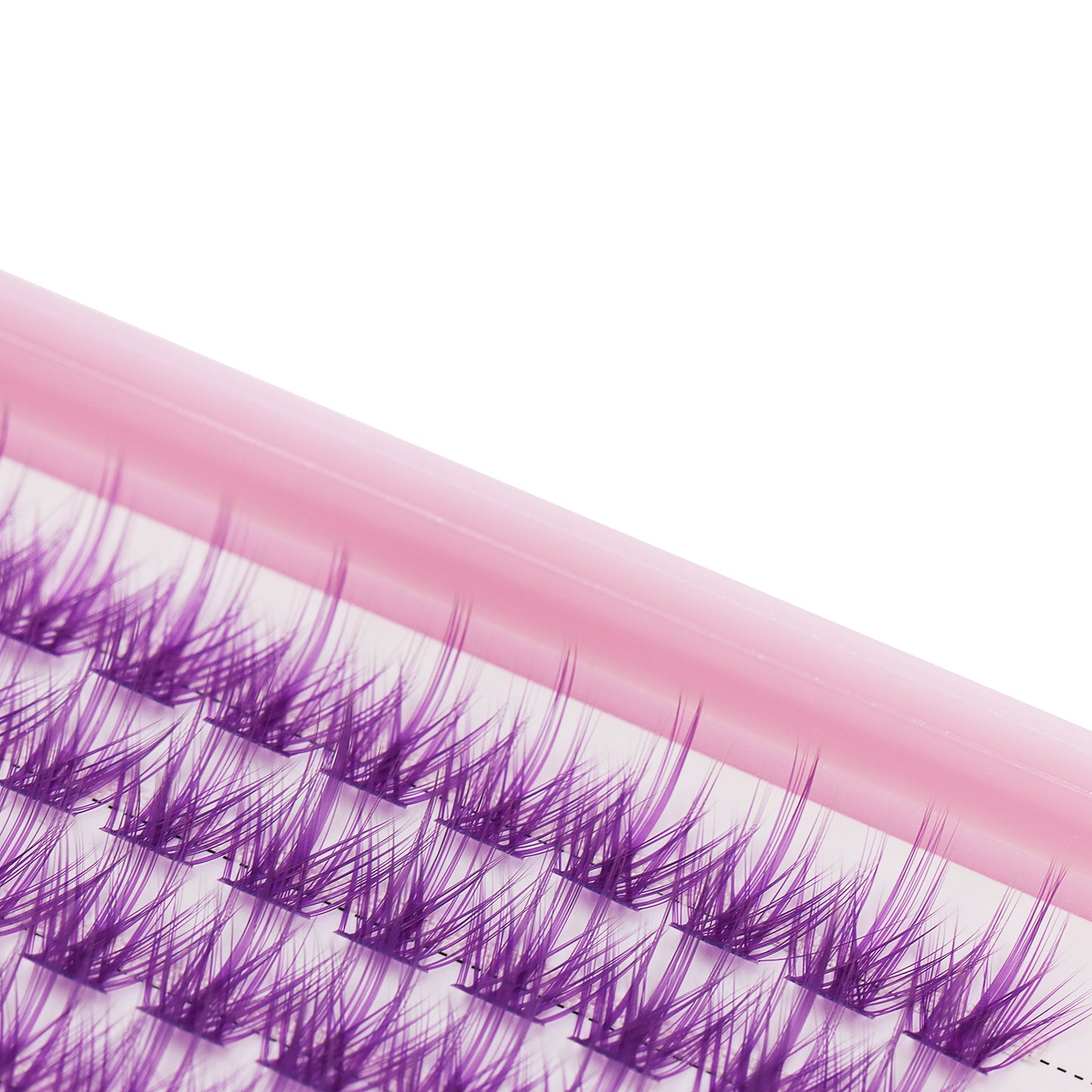 BODERMINCER Eyelashes C02# Color Purple Large Tray 144pcs Lash Cluster C Curl/D Curl/DD Curl 10mm-18mm to Choose
