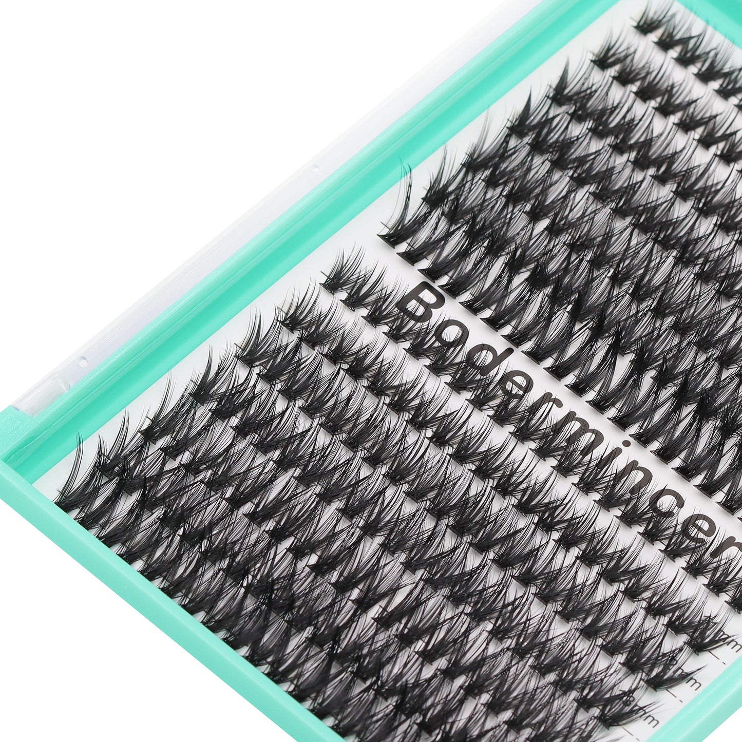 BODERMINCER 50D 10-11-12-13-14-15-16mm Mixed Lash Kit Tray Clear Bond Lashes Clusters