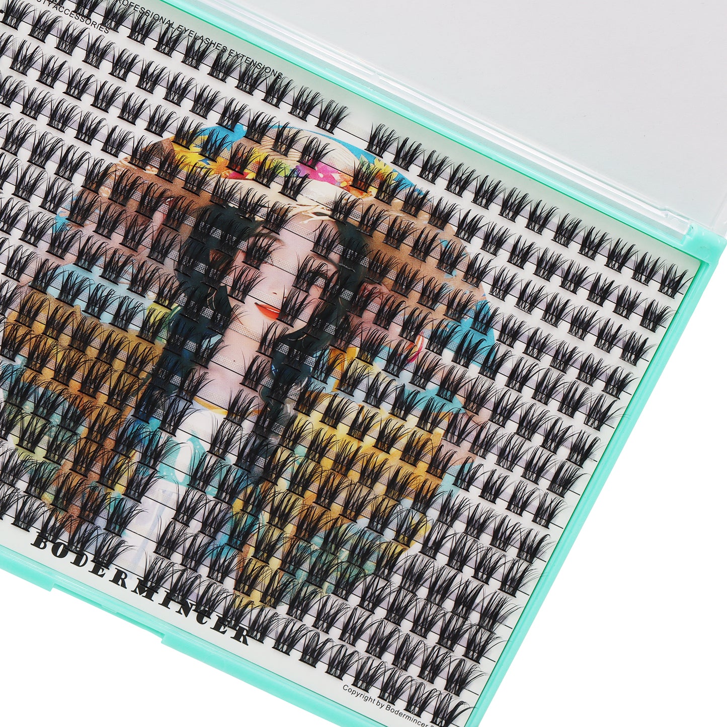 Bodermincer XXXL Large Tray D Curl M08# 10mm,12mm,14mm,16mm,18mm to Choose Black Lashes Clusters 336pcs Per Tray
