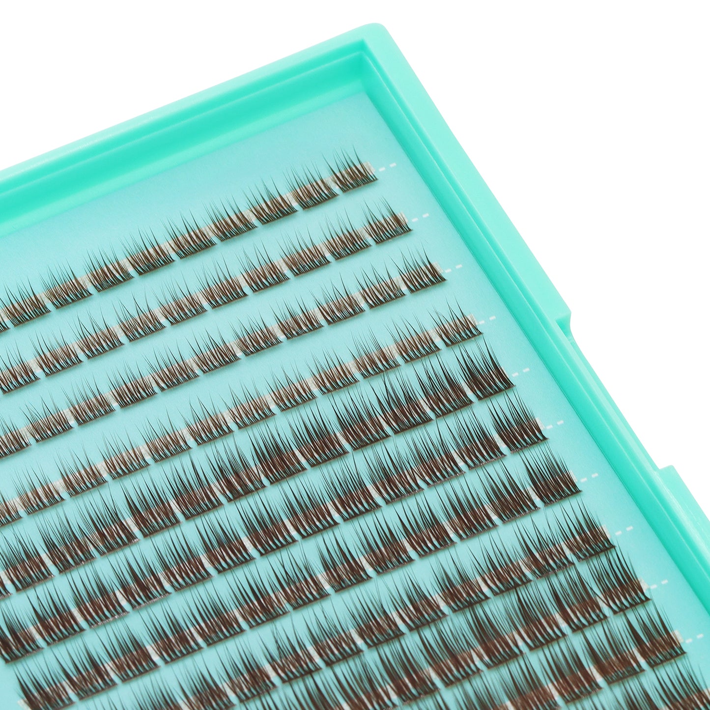 Bodermincer Dark Brown Lash Cluster B Curl 8-10-12mm Mixed /10-12-14mm Mixed /12-14-16mm Mixed Tray Volume Cluster Lashes