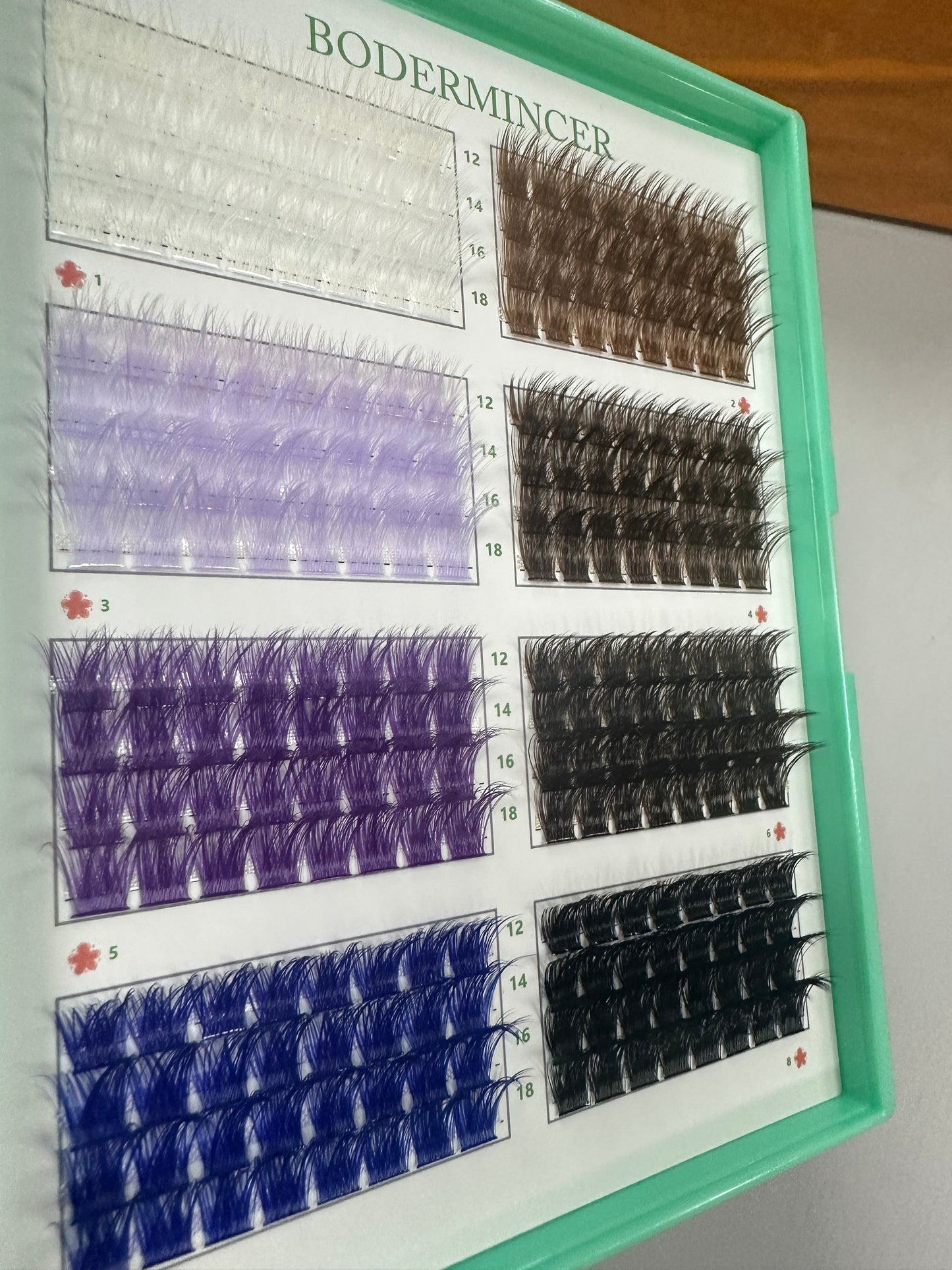 Bodermincer 8 colors mixed lash clusters D curl