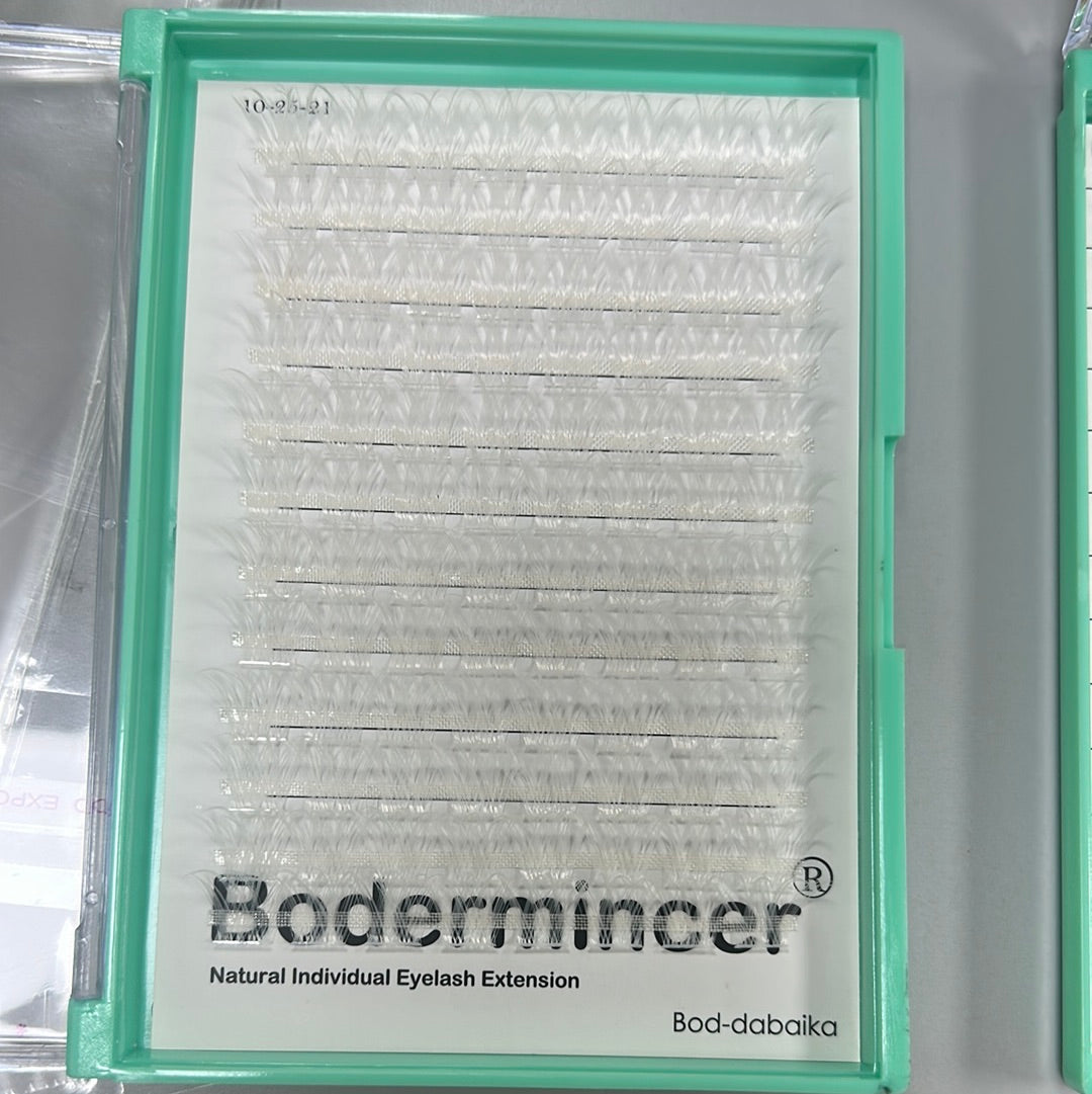 Bodermincer Brown Mix Orange Color Lash Cluster for Blonde hair Blonde Eyes 12-14-16mm mixed D curl