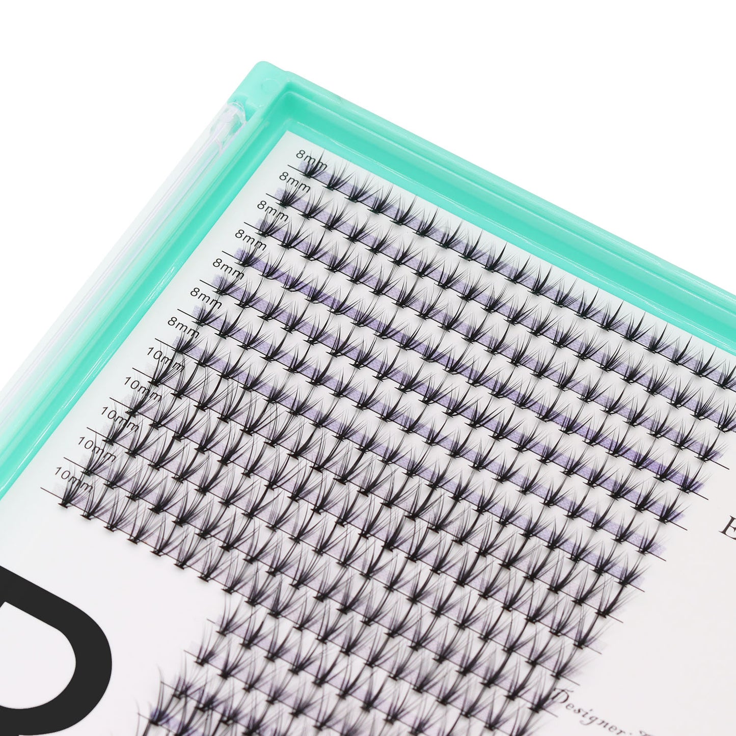 Bodermincer XXXXL Large Tray 20# D Curl Color Black 8-10-12mm Mixed Lashes Clusters 500pcs Per Tray