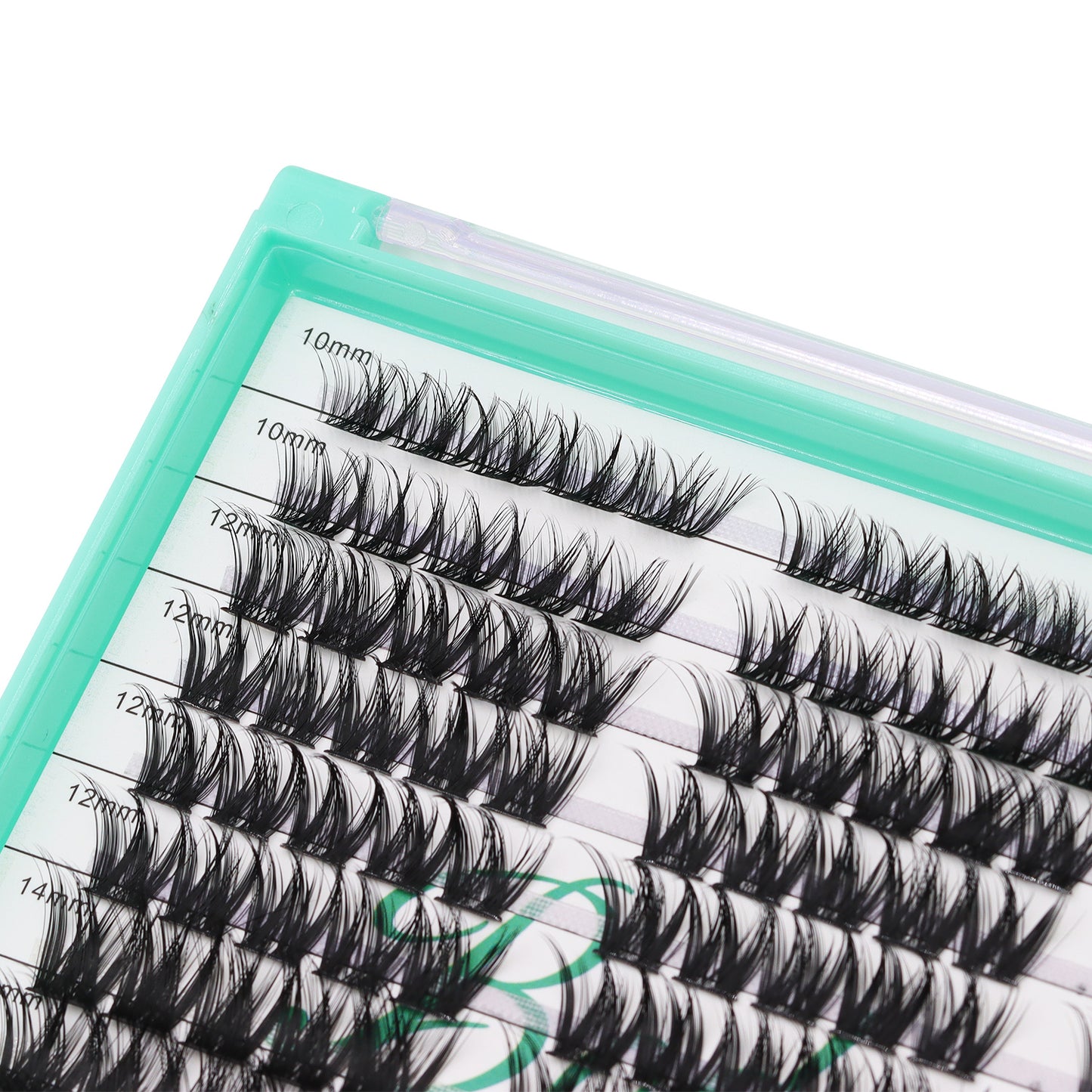 Bodermincer XXXL Tray D Curl M03# 10-12-14-16mm Mixed Color Black Lashes Clusters 280pcs Per Tray