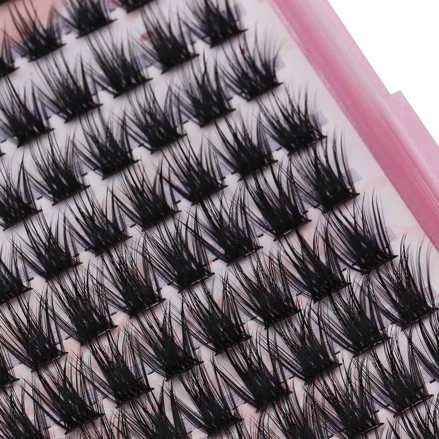 BODERMINCER Eyelashes Color Black C01# Lash Cluster 132pcs Large Tray Lash Cluster 10-12-14mm Mixed/14-16-18mm Mixed D Curl/DD Curl to Choose