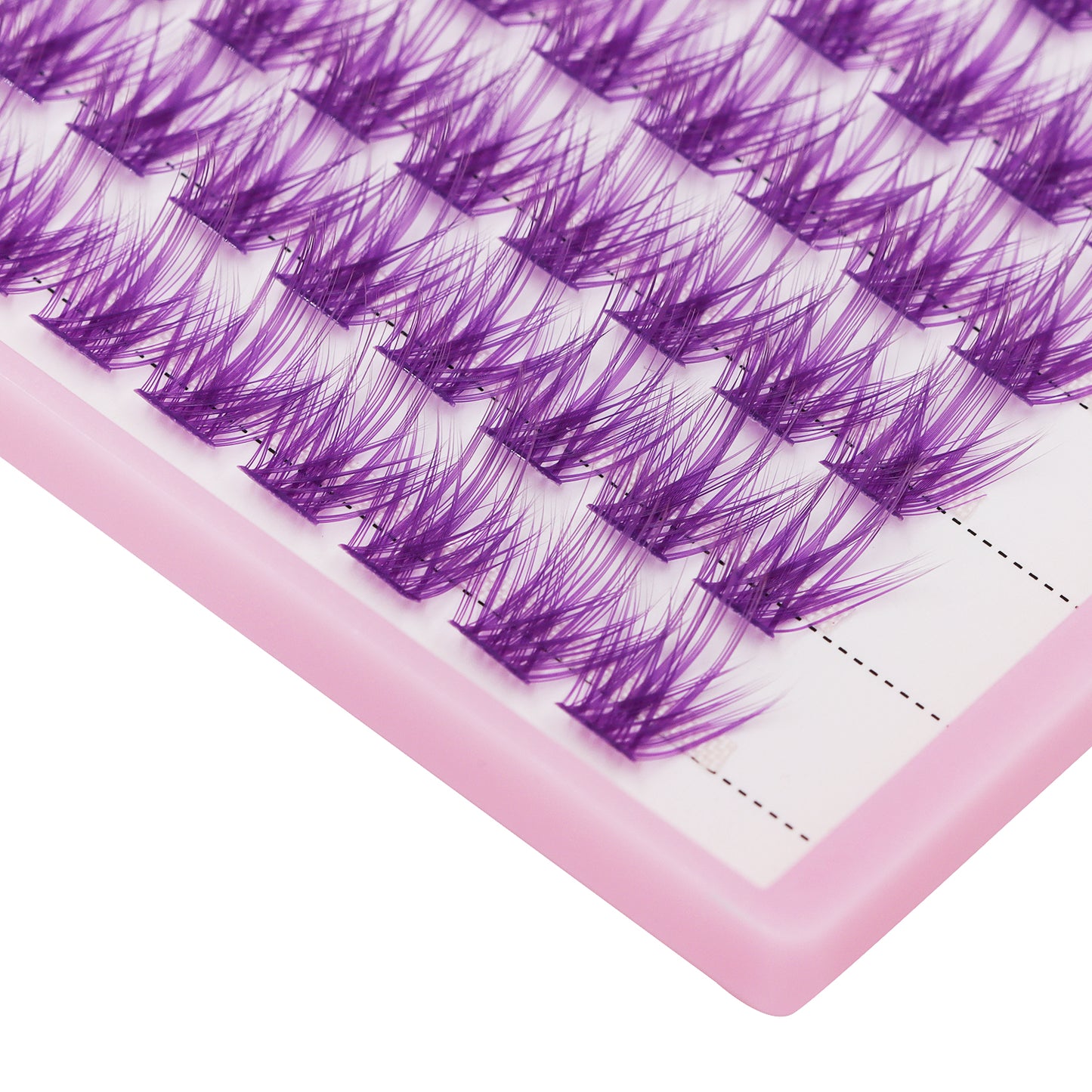 BODERMINCER Eyelashes C02# Color Purple Large Tray 144pcs Lash Cluster C Curl/D Curl/DD Curl 10mm-18mm to Choose