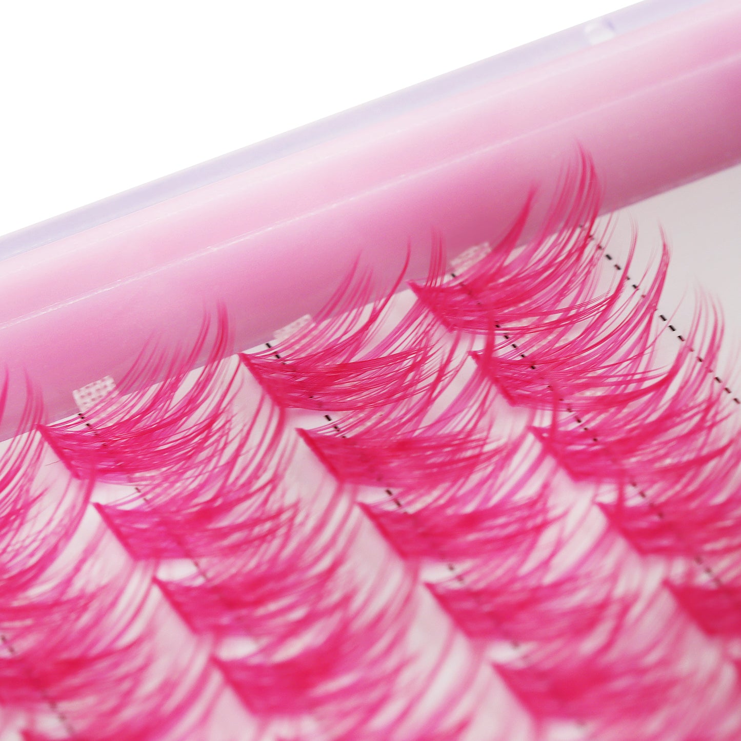 BODERMINCER Eyelashes Color Purple +Rose Mixed C02# Lash Cluster 144pcs Large Tray Lash Cluster Complete in Size D Curl/DD Curl to Choose