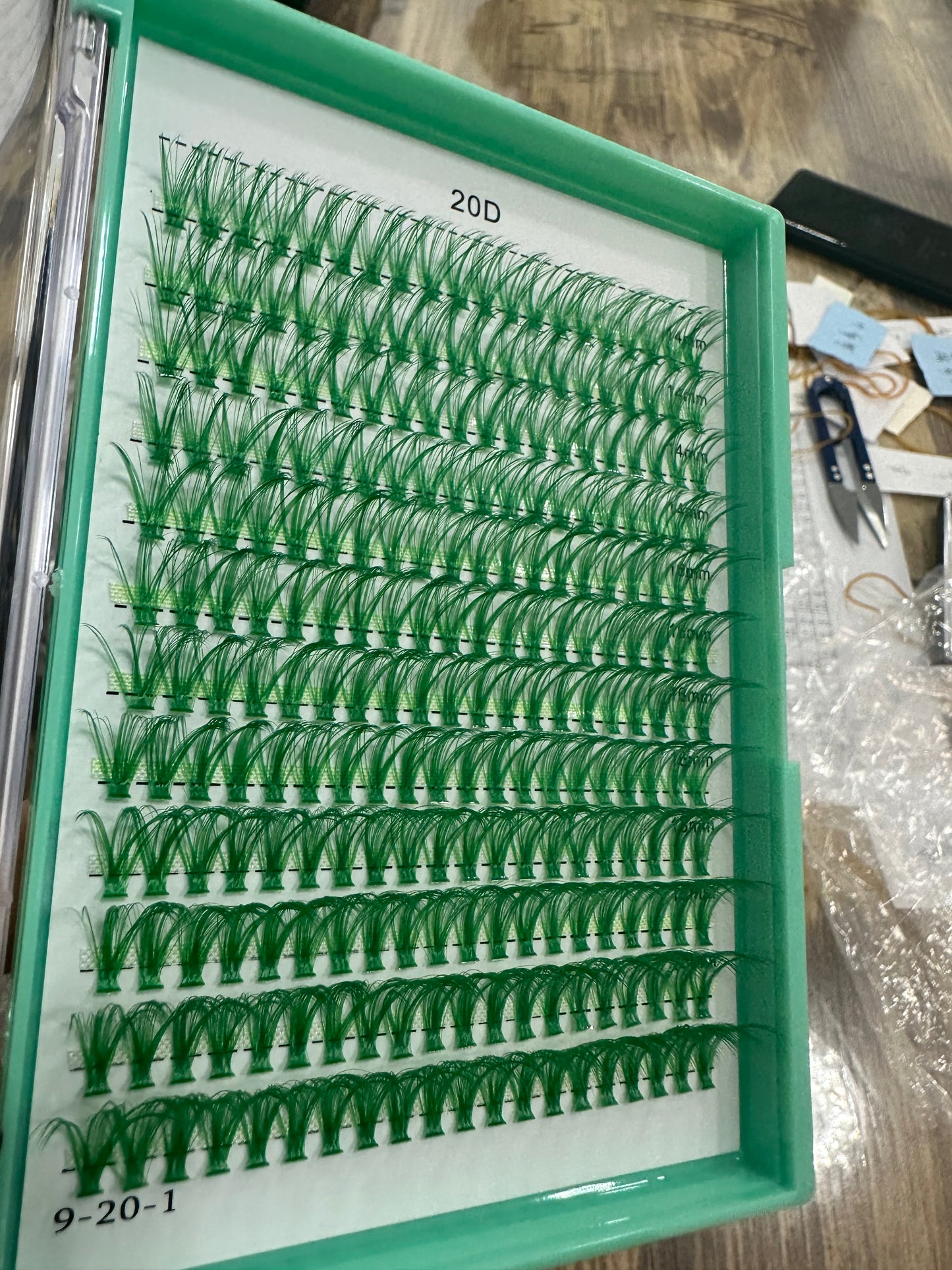 Bodermincer 20D Green Lashes Cluster 12-14-16mm/14-16-18mm Mixed