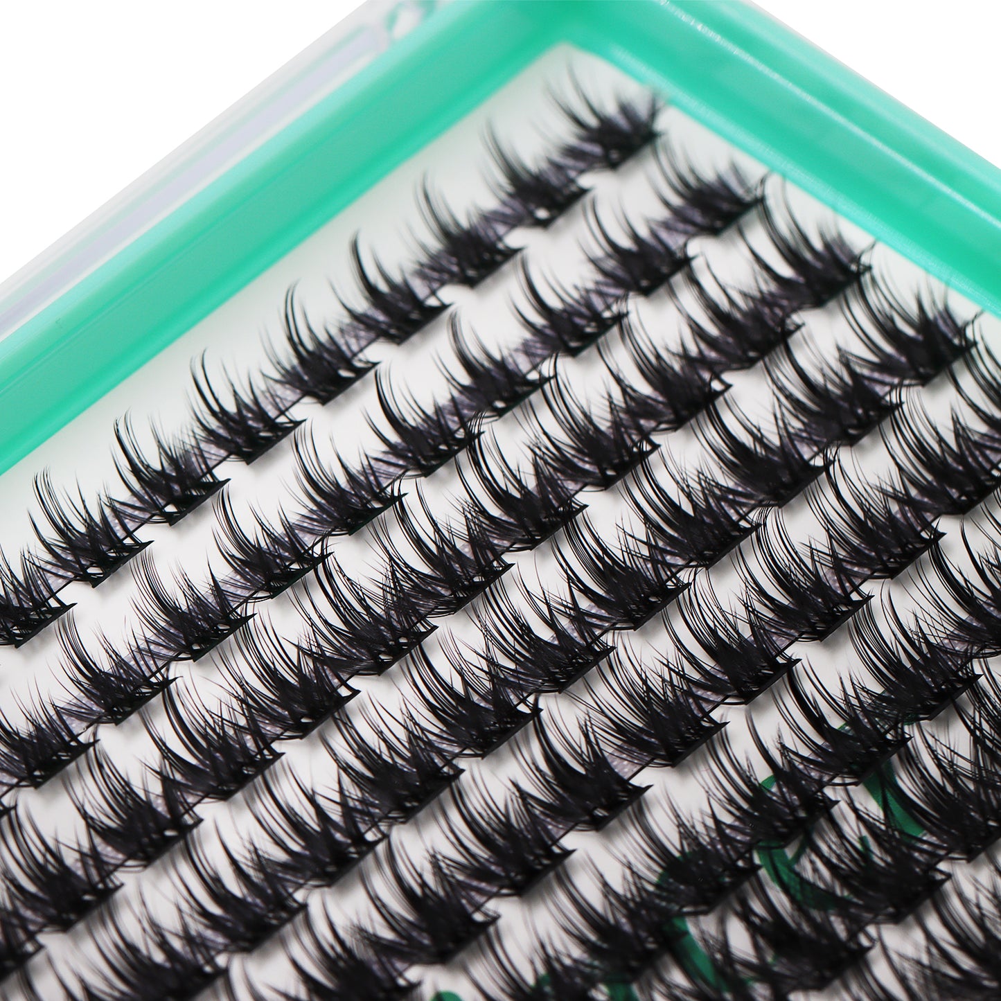 Bodermincer XXXL Large Tray DD Curl Y002# 10-12-14-16mm Mixed Color Black Lashes Clusters 336pcs Per Tray