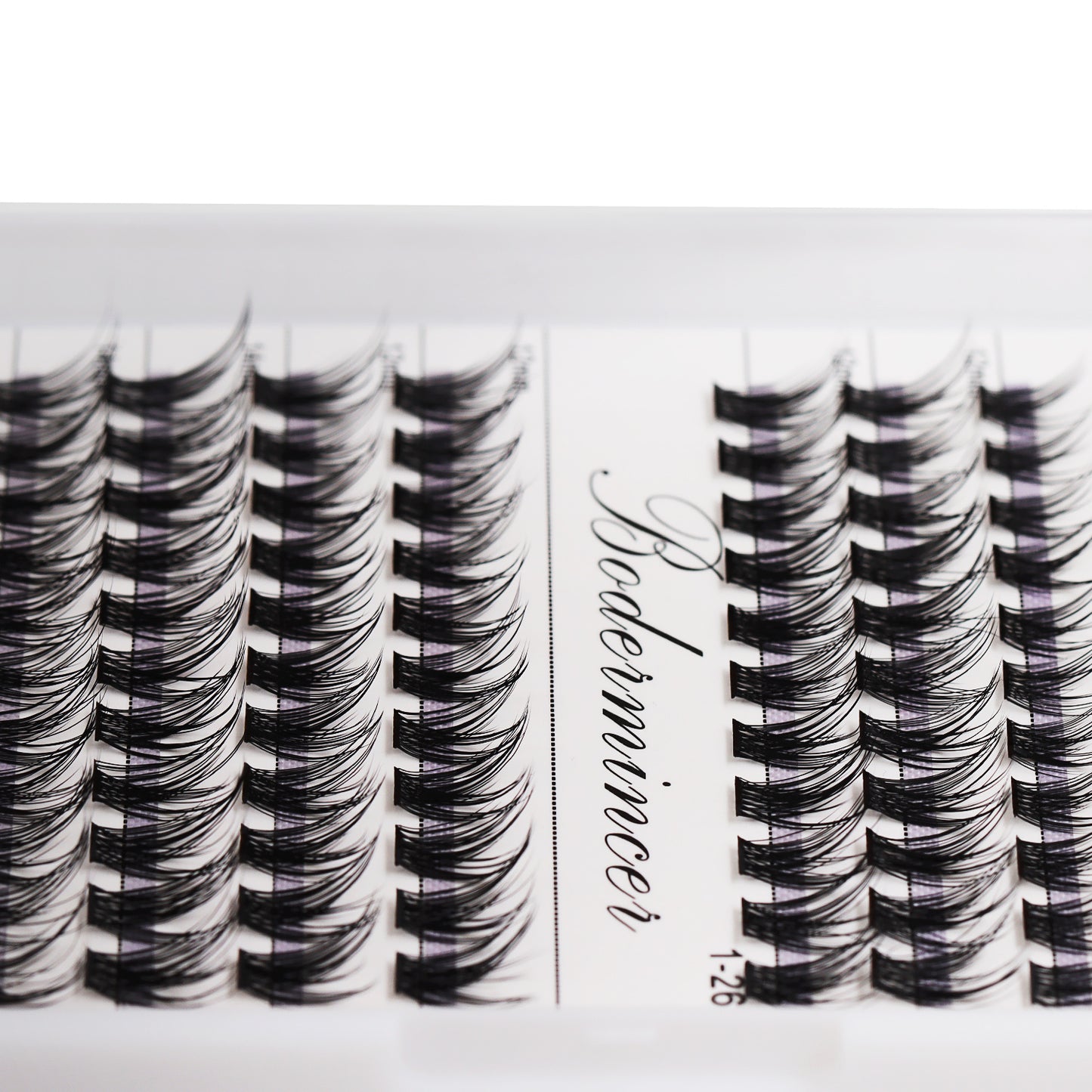 BODERMINCER Eyelashes Color Black C06# Lash Cluster 8-10-12-14mm Mixed 132pcs Large Tray Lash Cluster Complete in Size D Curl/DD Curl to Choose