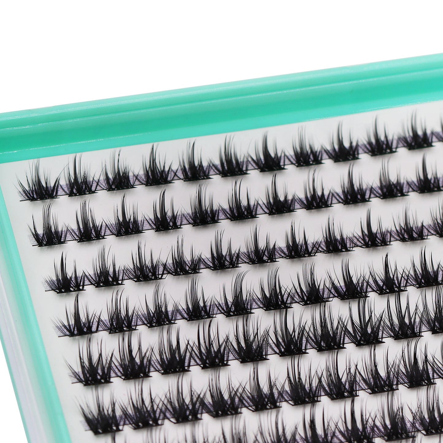 Bodermincer D Curl Black Lashes Clusters M02# 204pcs Per Tray 8-10-12-14-16-18mm Mixed Length