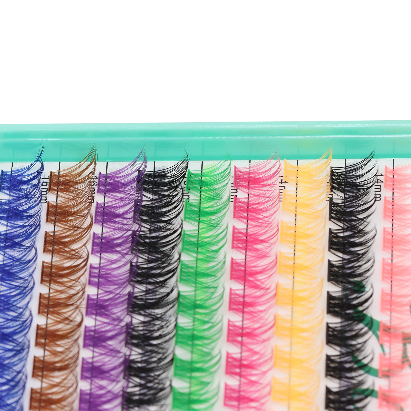 Bodermincer XXXL Tray D Curl 12 Colors Black Lashes Clusters M02# 10-12-14-16mm Mixed 336pcs Per Tray