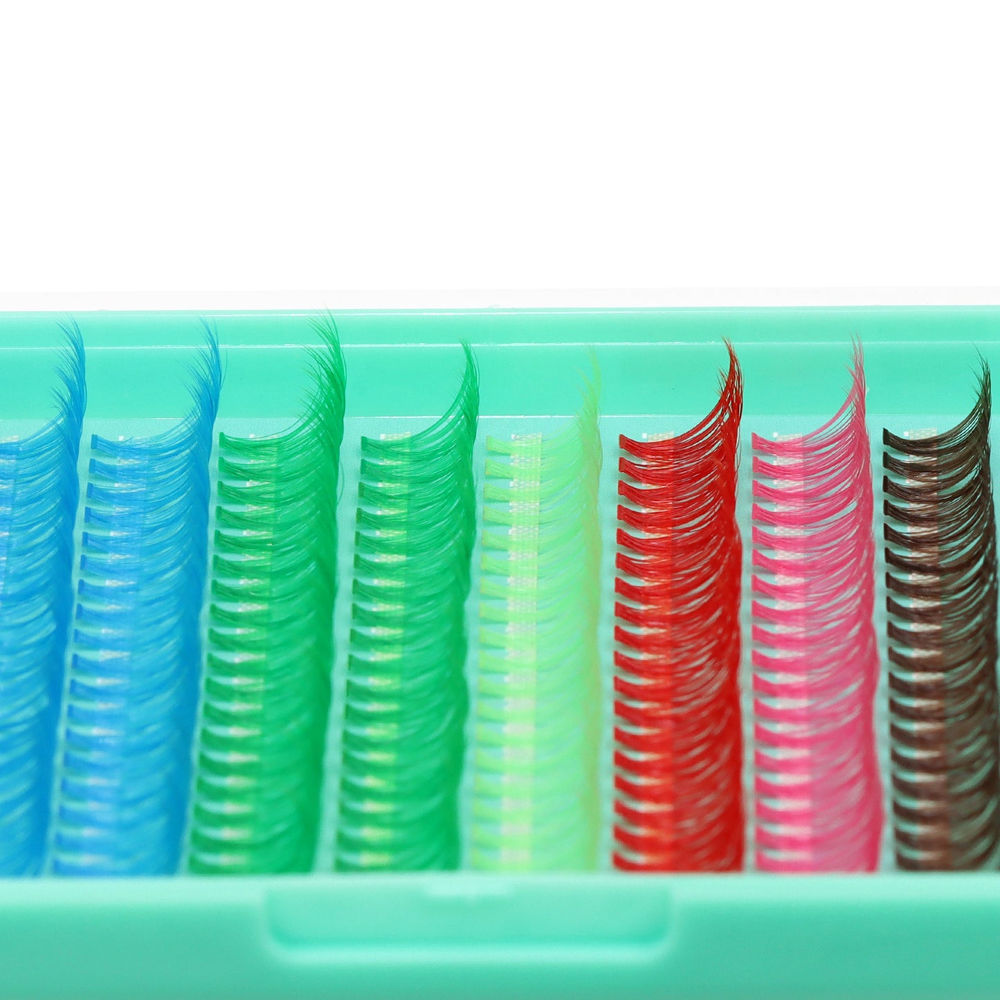 Bodermincer 8 Colors Mixed D Curl 14-16-18mm MIX Purple+Dark Brown+Rose+Red+Light Green+Dark Green+Sky Blue+Dark Blue