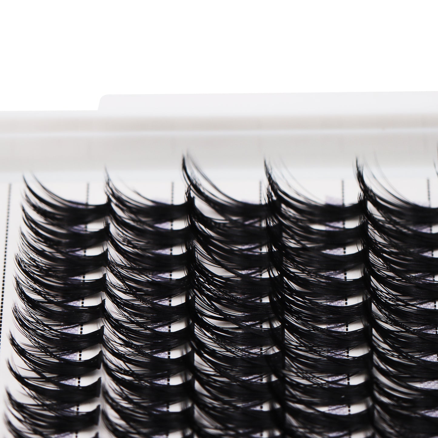 BODERMINCER Eyelashes Color Black 40D# Lash Cluster 10-12-14-16mm Mixed 240pcs Large Tray Lash Cluster Complete in Size D Curl/DD Curl to Choose