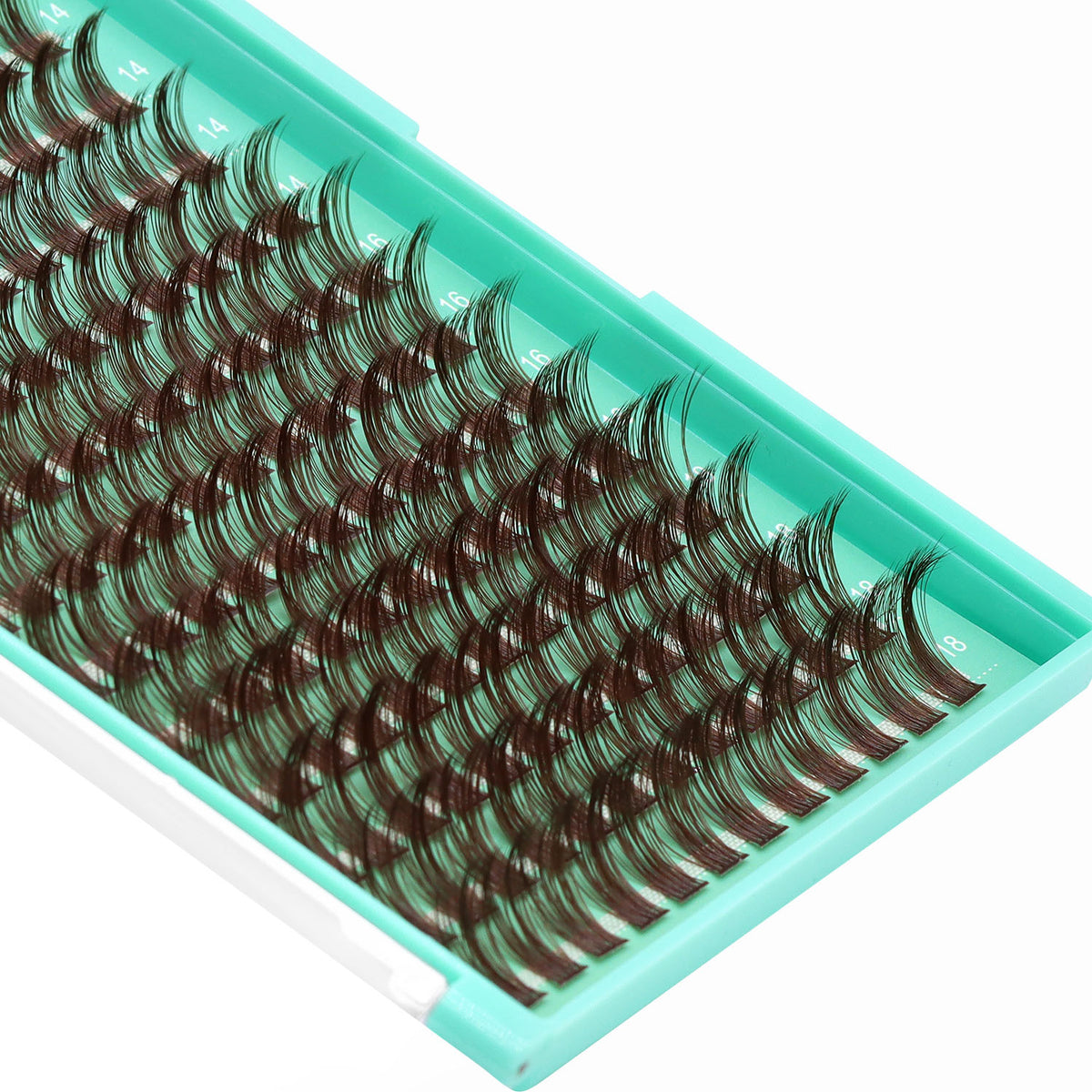BODERMINCER M06# Dark Brown 14-16-18mm Mixed Lash Clusters Kit D Curl