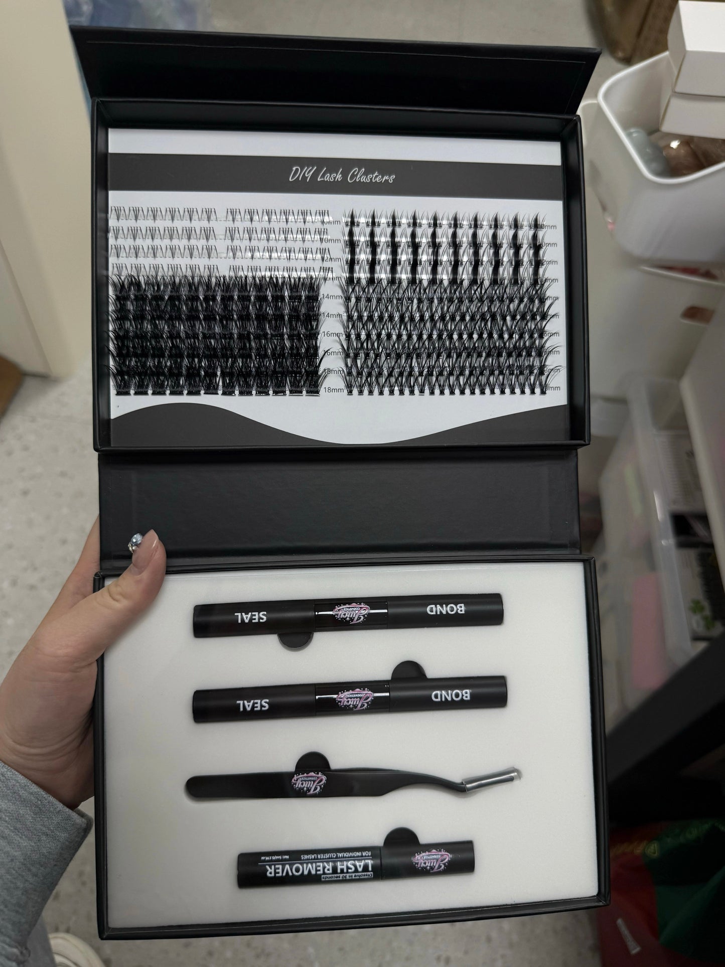 Bodermincer 4 styles mixed lash clusters kit with bottom lashes