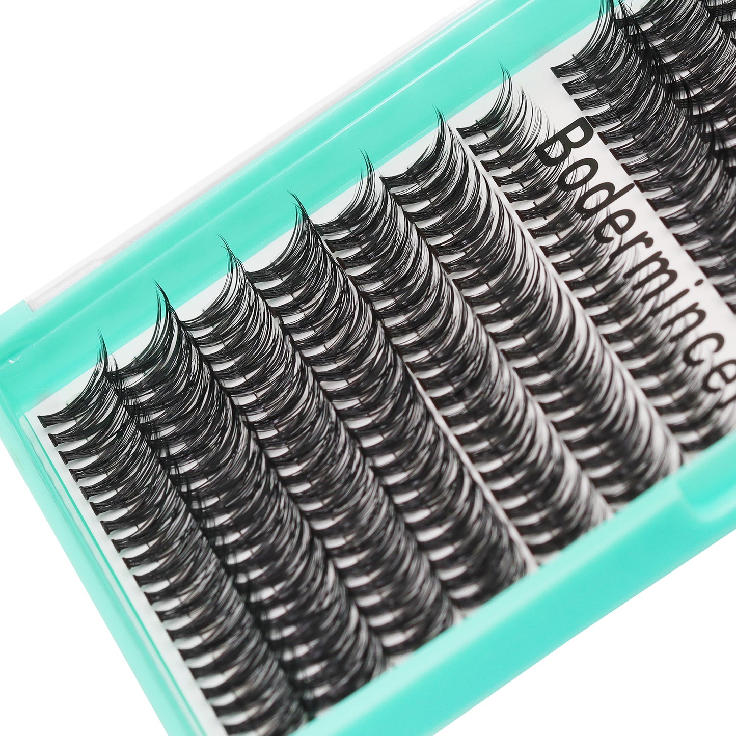 BODERMINCER Clear Bond Kit 40D+40D 10-11-12-13-14-15-16mm Mixed Lashes Clusters 280pcs Per Tray