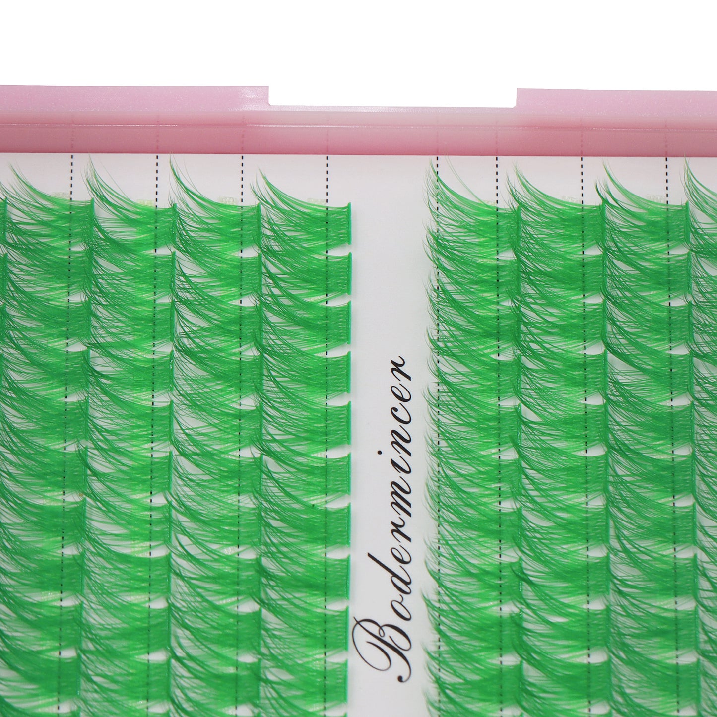 BODERMINCER Eyelashes Color Green C02# Lash Cluster 144pcs Large Tray Lash Cluster 10-18mmto Choose D Curl/DD Curl to Choose