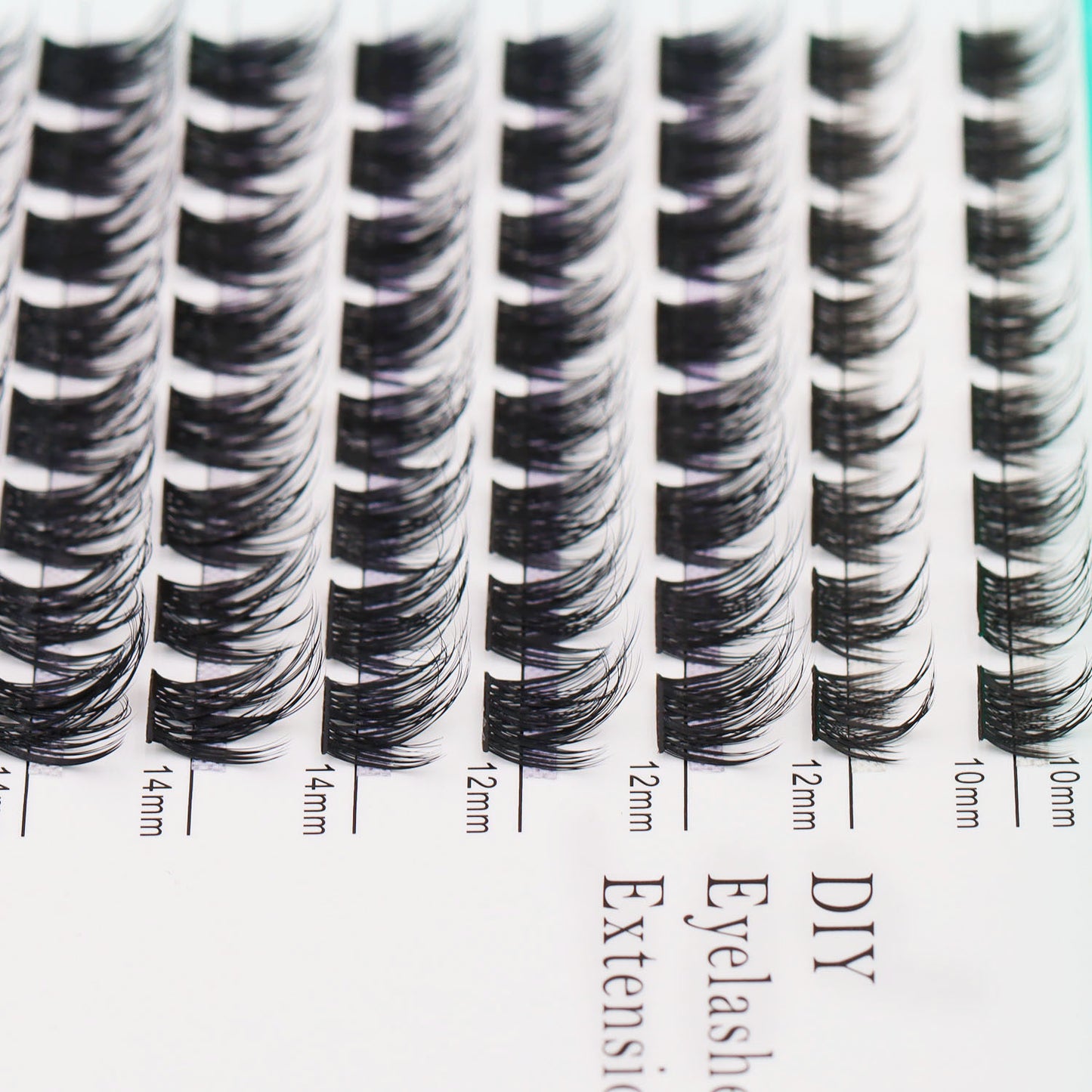 Bodermincer D Curl Color Black Lashes Clusters M05# 136pcs Per Tray 10-12-14-16-18mm Mixed Length