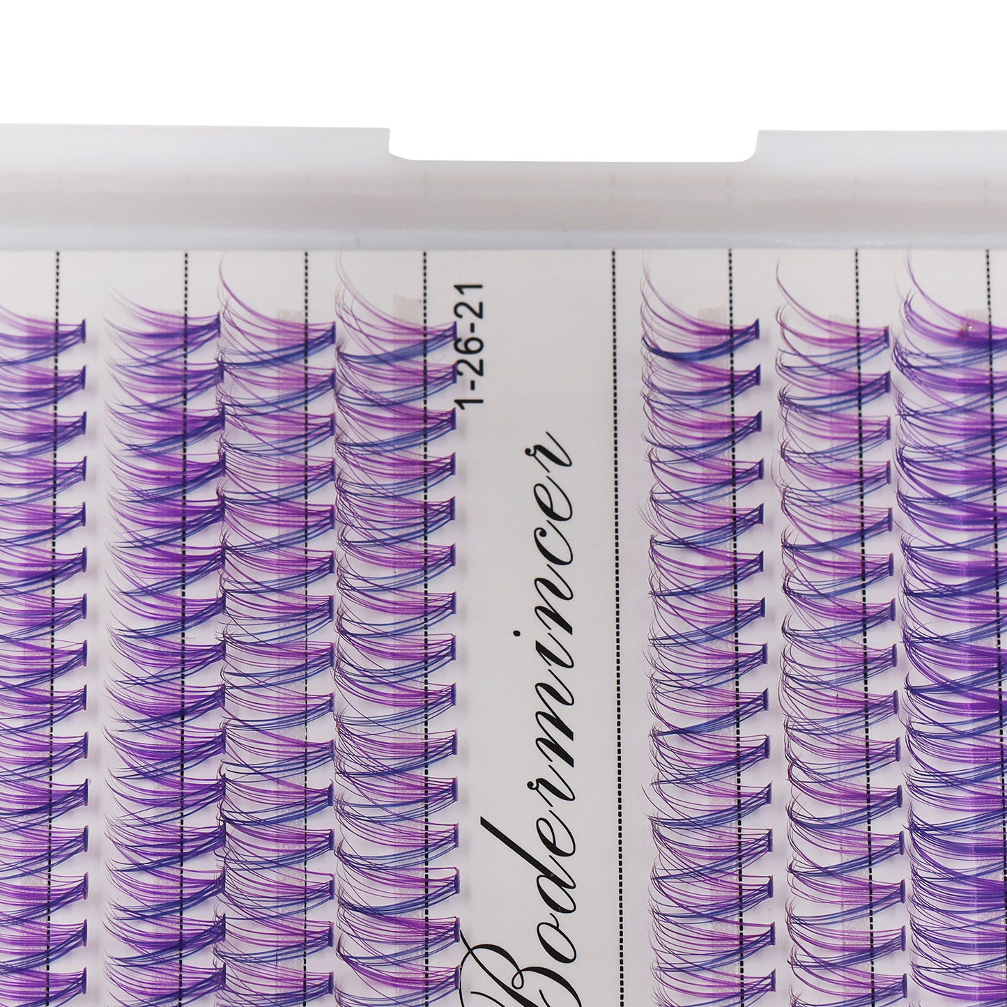 BODERMINCER Eyelashes Color Blue and Purple Mixed 20D# Lash Cluster 240pcs Large Tray Lash Cluster 10-12-14-16mm Mixed