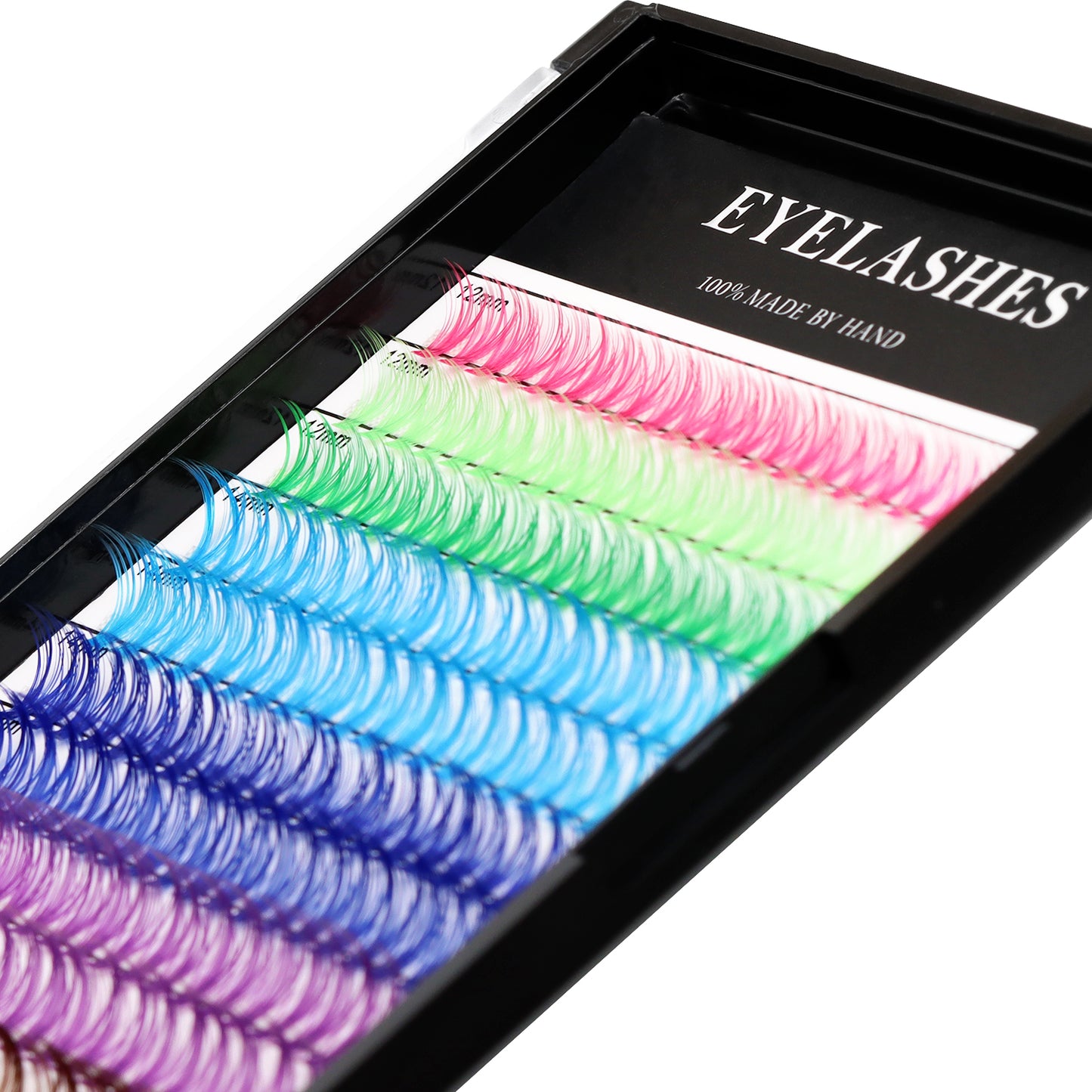 Bodermincer D Curl 7 Colors Mixed Tray 12-14-16mm MIX Rose+Light Green+Dark Green+Sky Blue+Dark Blue+Purple+Dark Brown