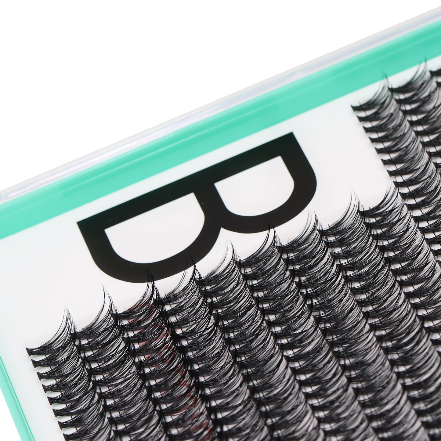 Bodermincer D Curl Black Lashes Clusters 40D 340pcs Per Tray 10-12-14-16-18mm Mixed Length