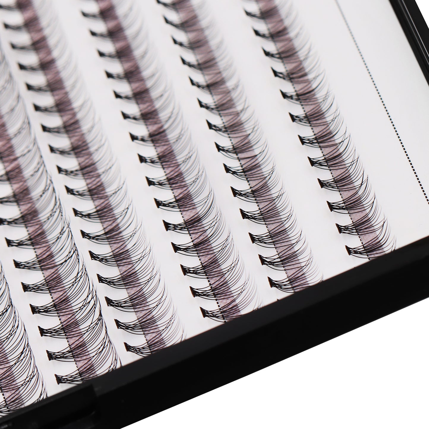 Bodermincer D Curl Color Black Lashes Clusters 10D 200pcs Per Tray 8-10-12-14mm Mixed Length