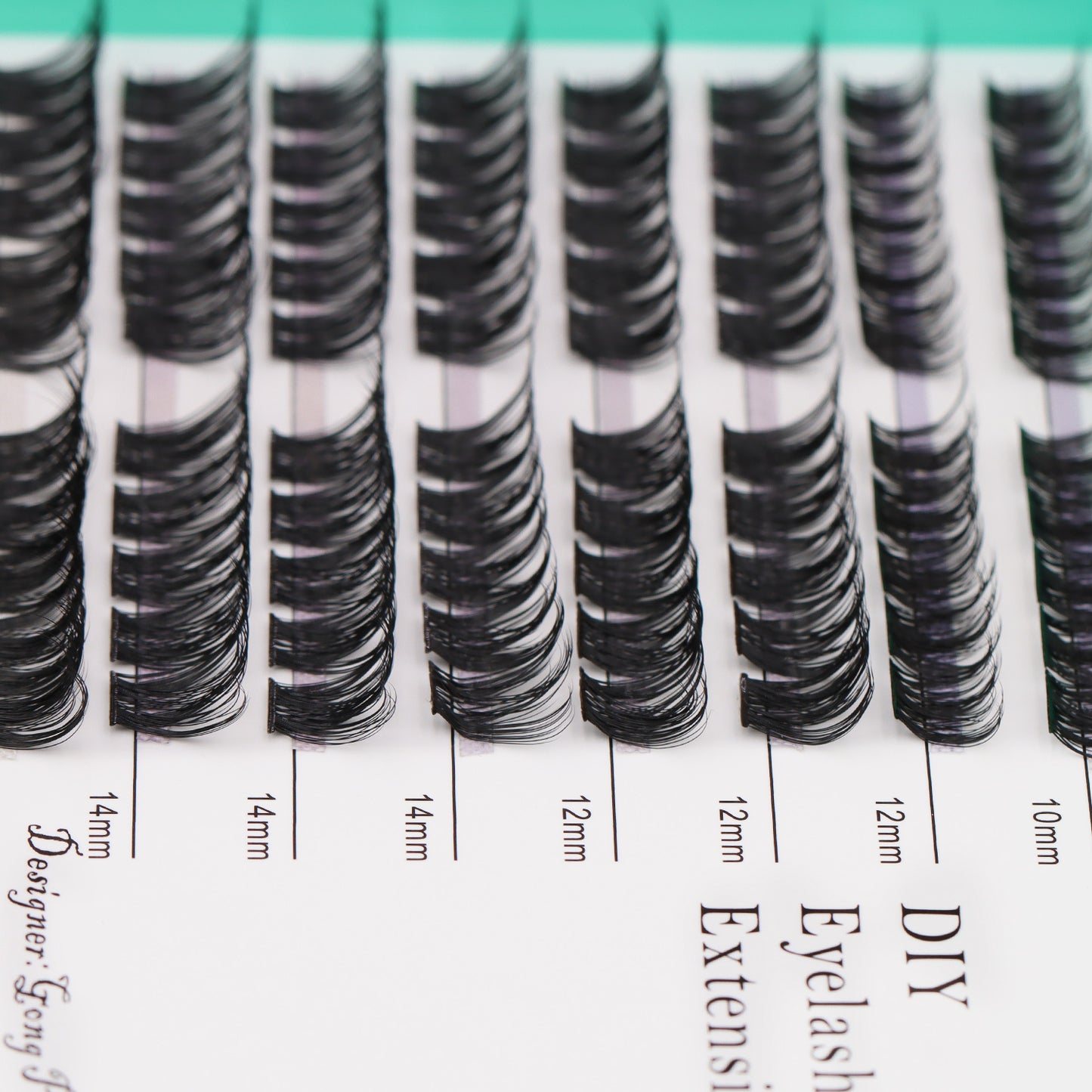 Bodermincer D Curl Black Lashes Clusters M03# 170pcs Per Tray 10-12-14-16-18mm Mixed Length