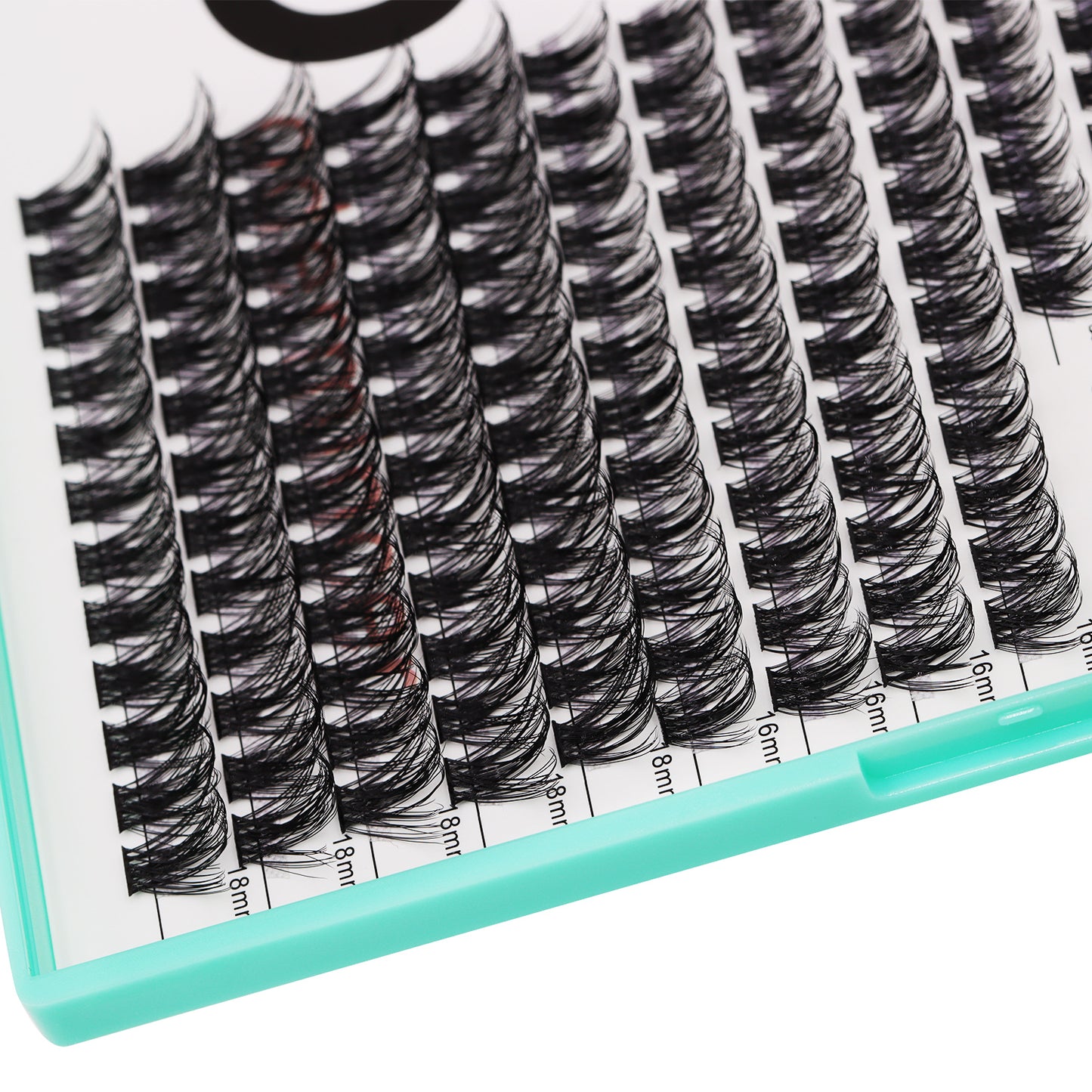 Bodermincer D Curl Black Lashes Clusters M02# 204pcs Per Tray 12-14-16-18mm Mixed Length