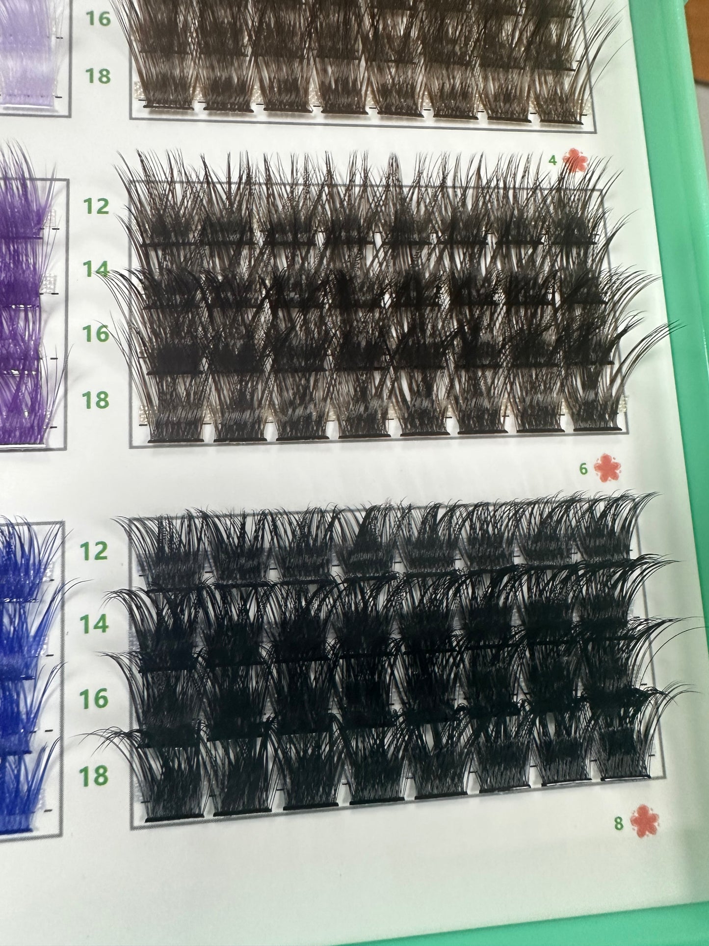 Bodermincer 8 colors mixed lash clusters D curl