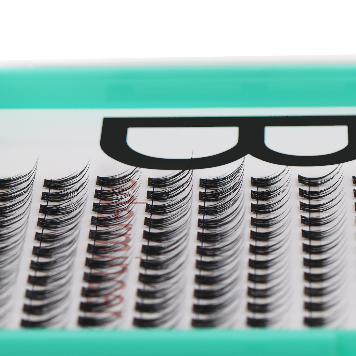 Bodermincer D Curl Black Lashes Clusters M08# 204pcs Per Tray 8-10-12mm Mixed Length