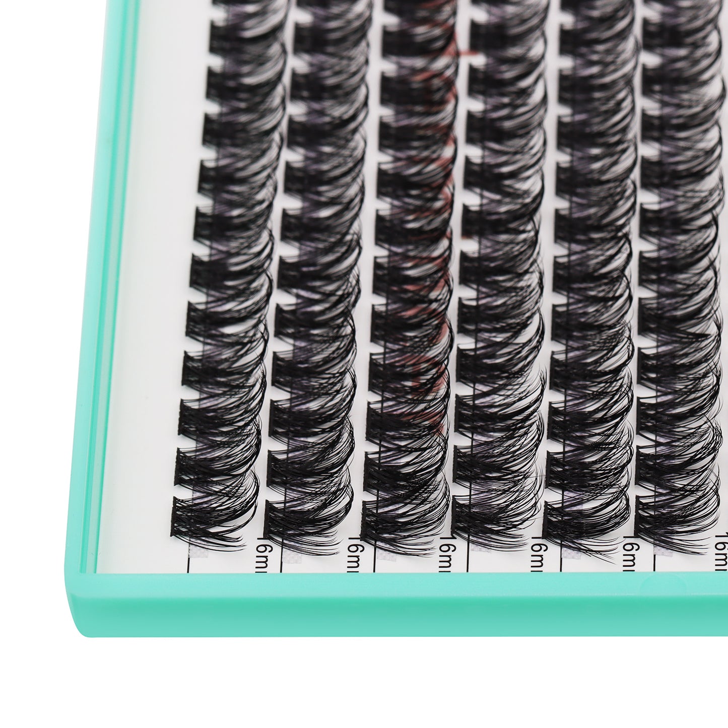 Bodermincer D Curl Black Lashes Clusters M02# 204pcs Per Tray 14-16mm Mixed Length