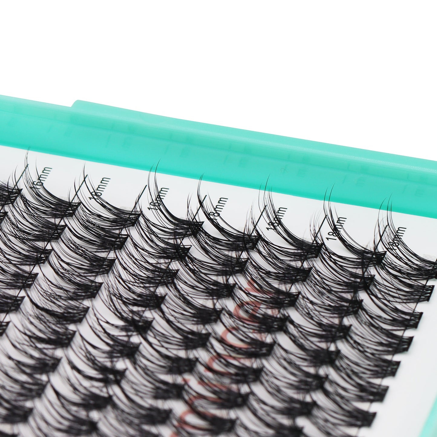 Bodermincer D Curl Black Lashes Clusters M08# 204pcs Per Tray 10-12-14-16-18mm Mixed Length