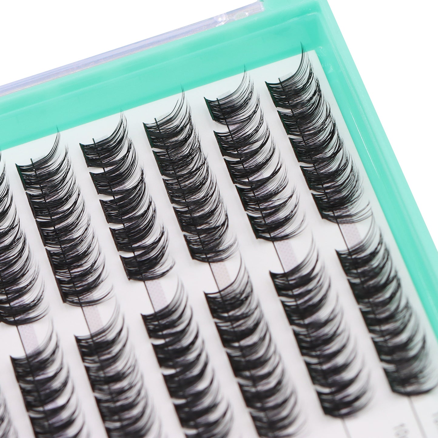 Bodermincer D Curl Black Lashes Clusters M03# 170pcs Per Tray 10-12mm Mixed Length