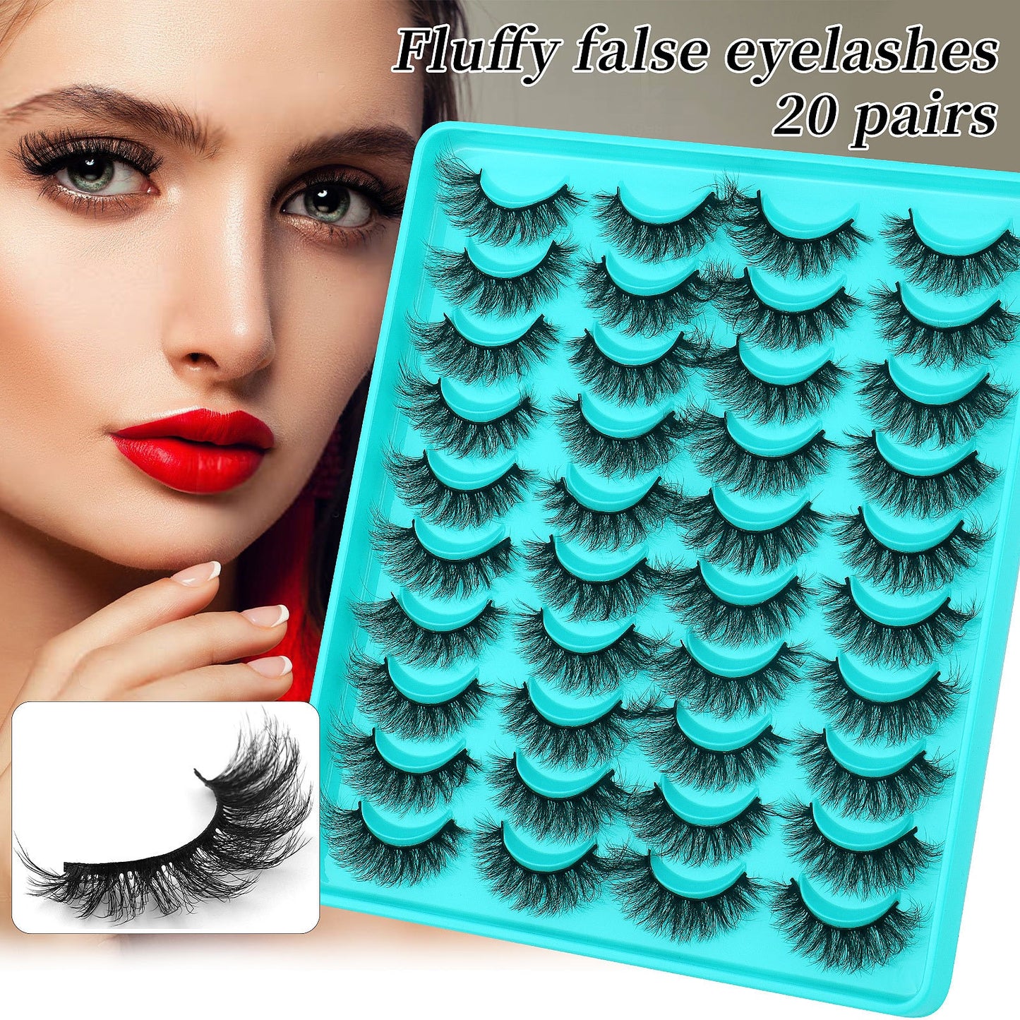 Bodermincer X023# 10 Pairs Fluffy False Lashes