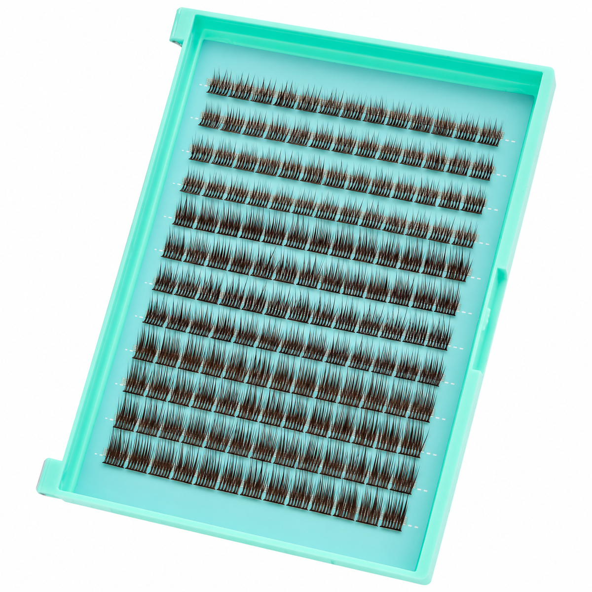 BODERMINCER M009 Dark Brown 8-10-12mm Mixed Lash Clusters B Curl